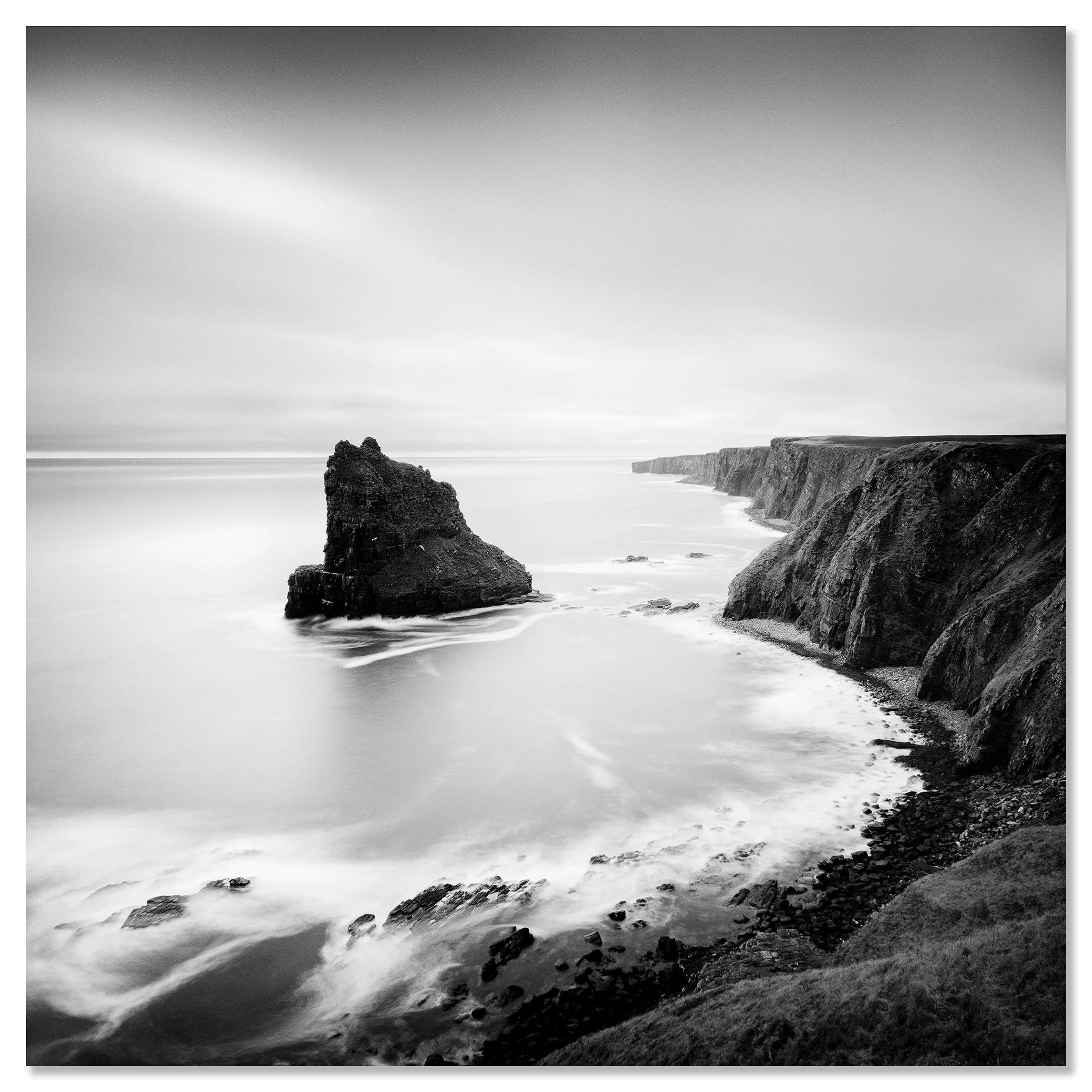 Surreal Moment Study 1 by Gerald Berghammer as a frameless black-and-white photograph mounted on aluminium Dibond.