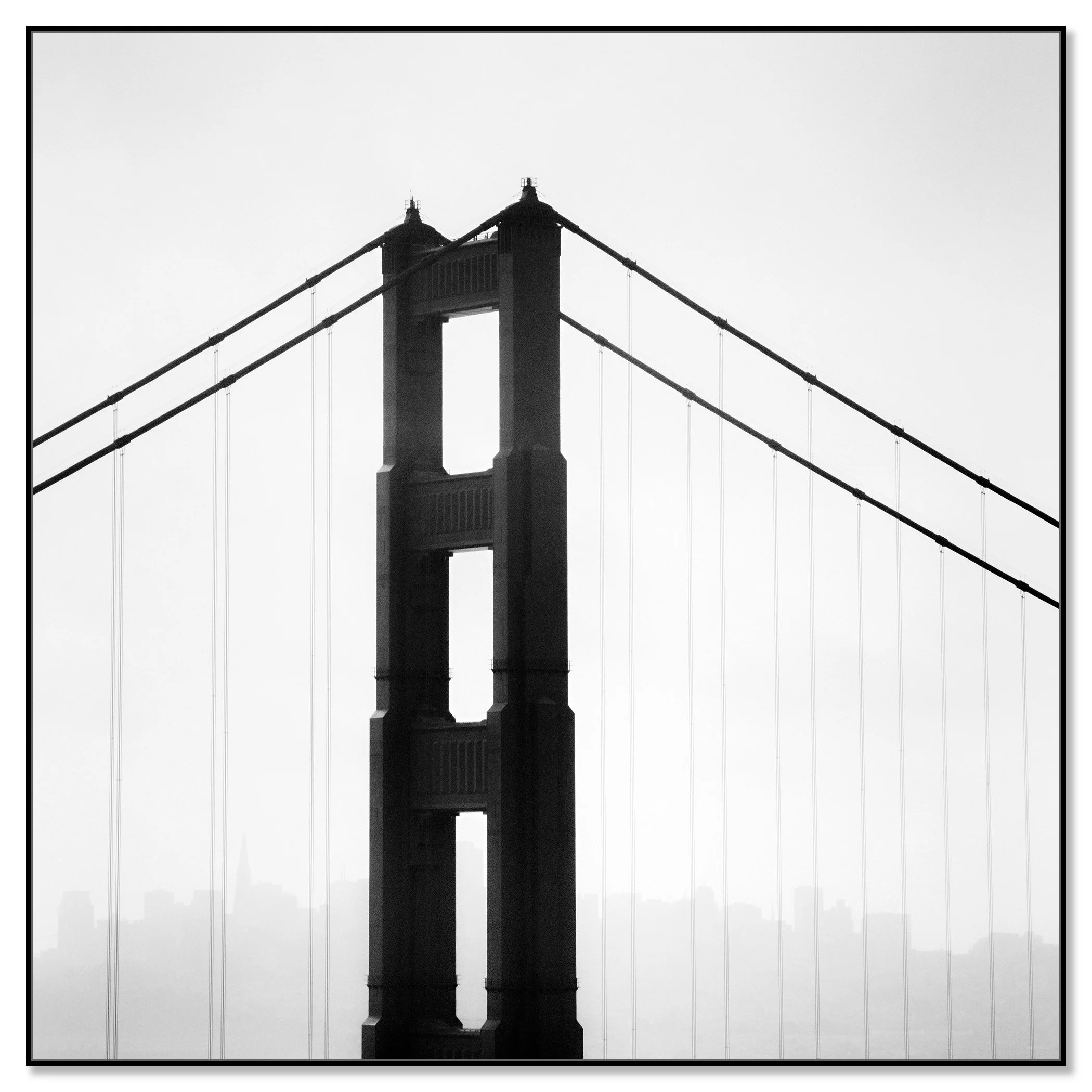 Golden Gate Study 18 mounted on aluminium Dibond in a black ArtBox frame by Gerald Berghammer.