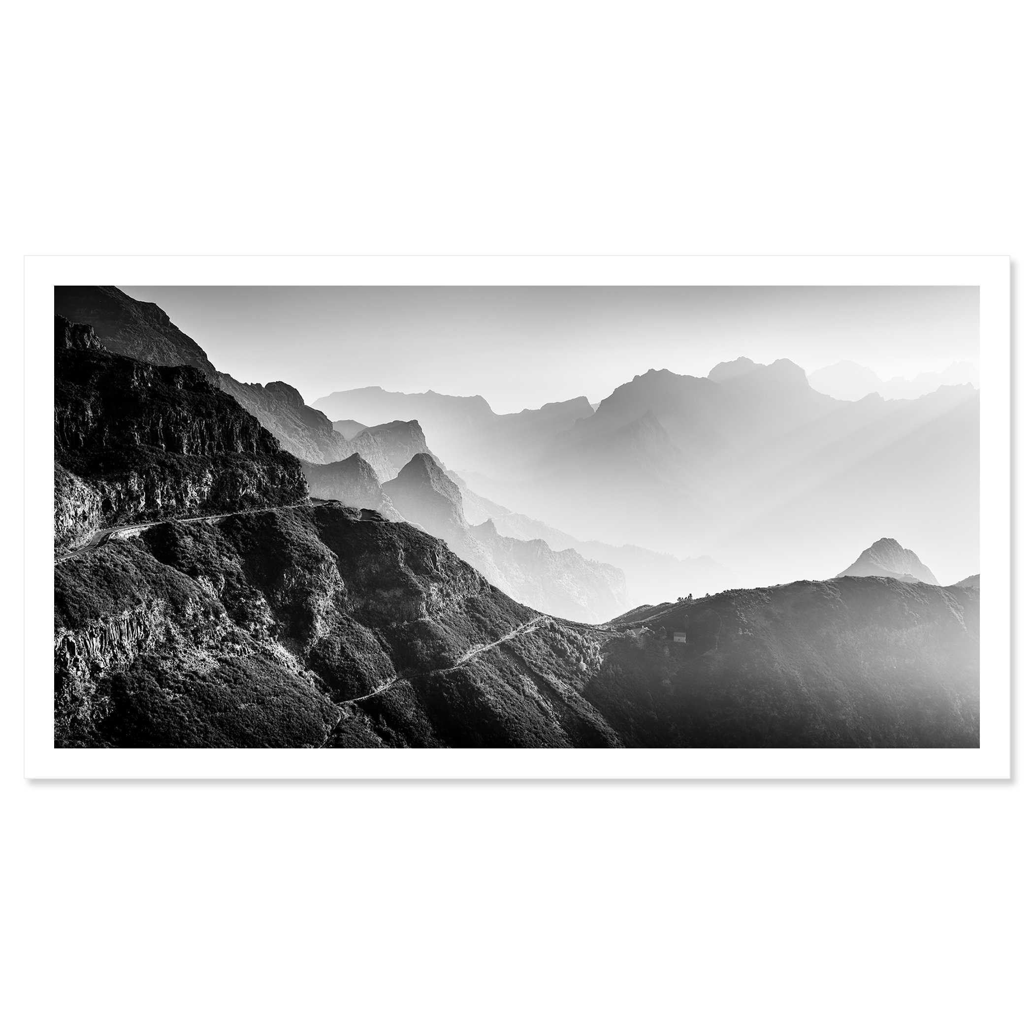 Morning Light in the Mountains Study 3 by Gerald Berghammer presented as an unframed fine art print.