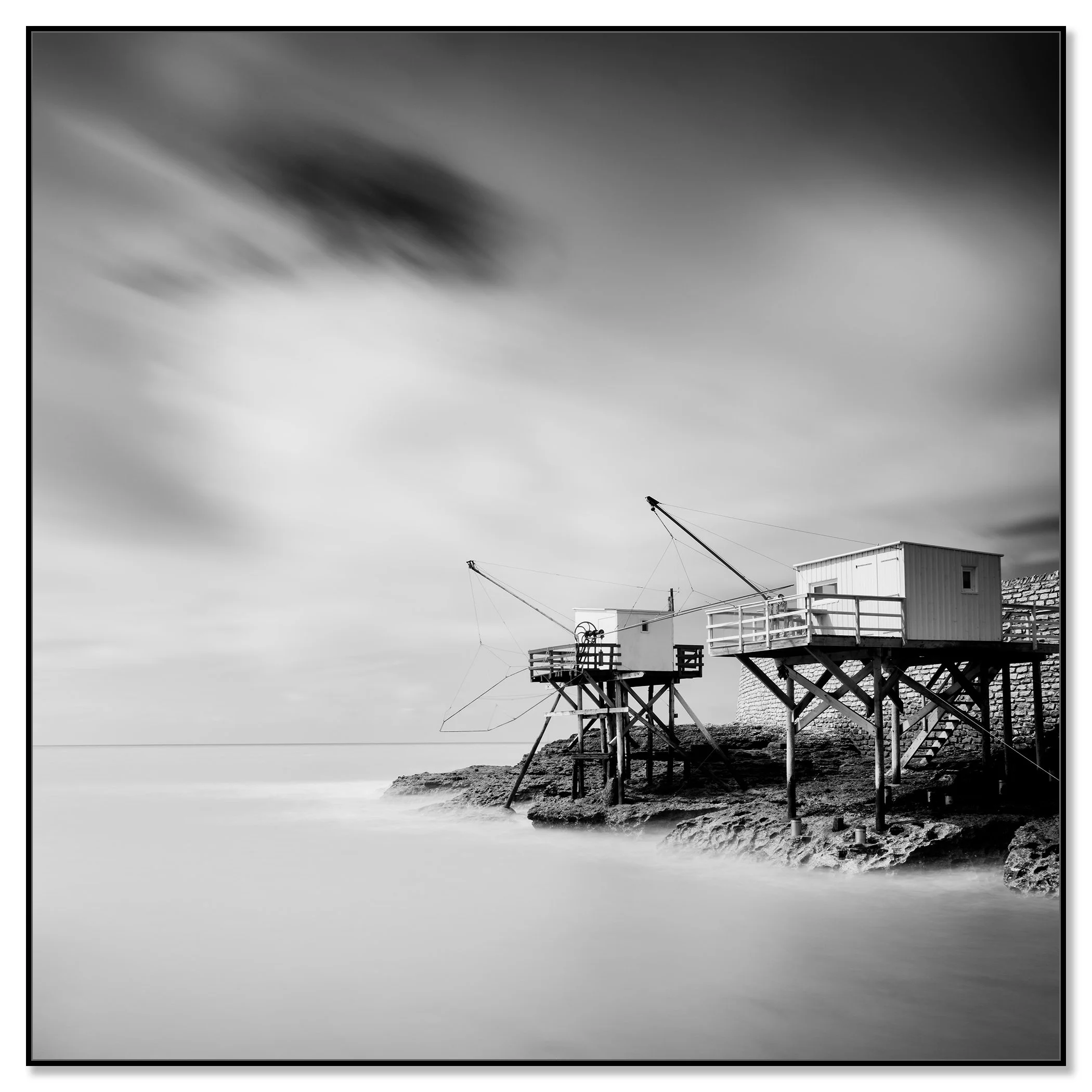 Carrelet Study 1 by Gerald Berghammer shown in a black aluminium ArtBox frame.
