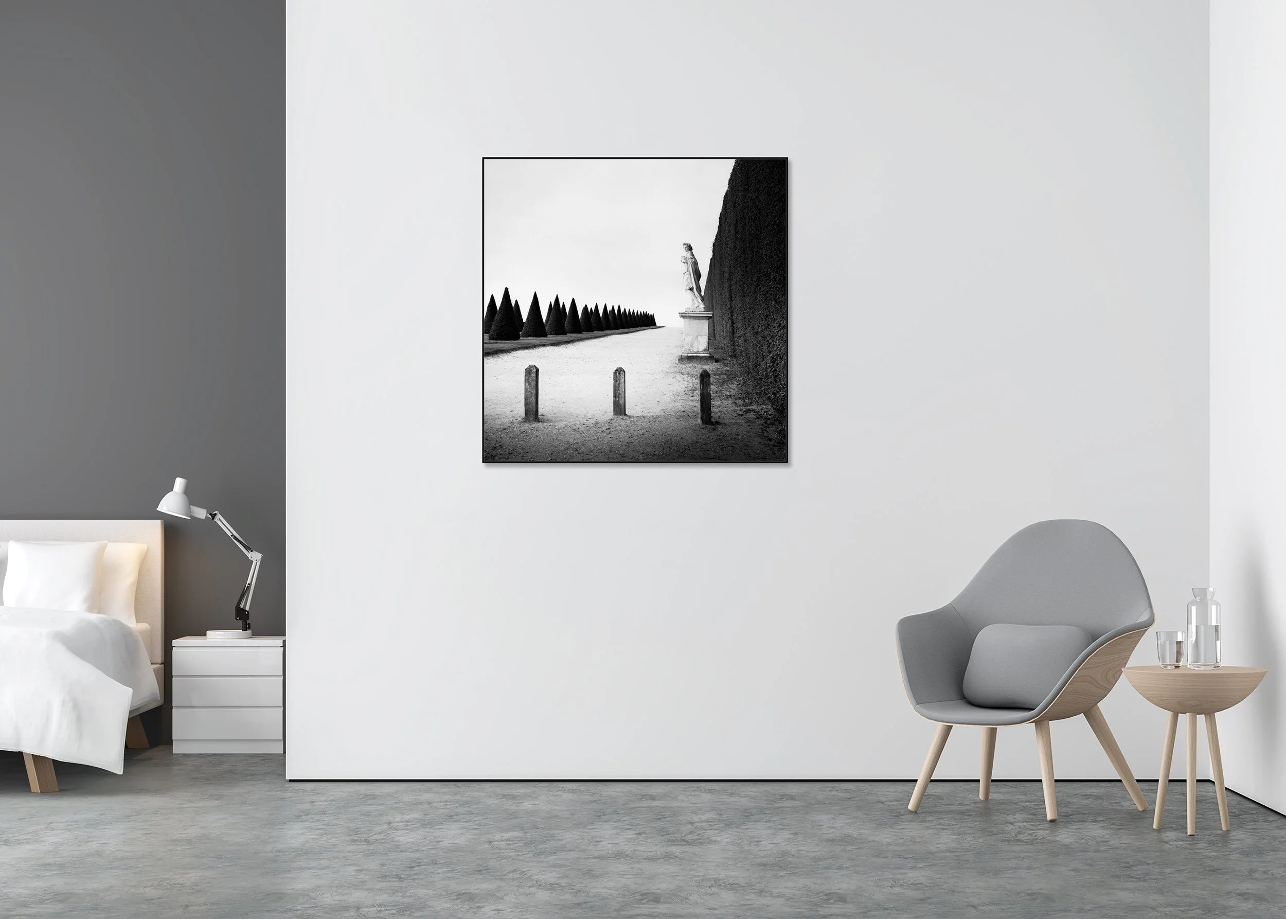 Gerald Berghammer - The Garden of Versailles, statue of versailles garden, Paris, ChromaLuxe print, aluminium art box