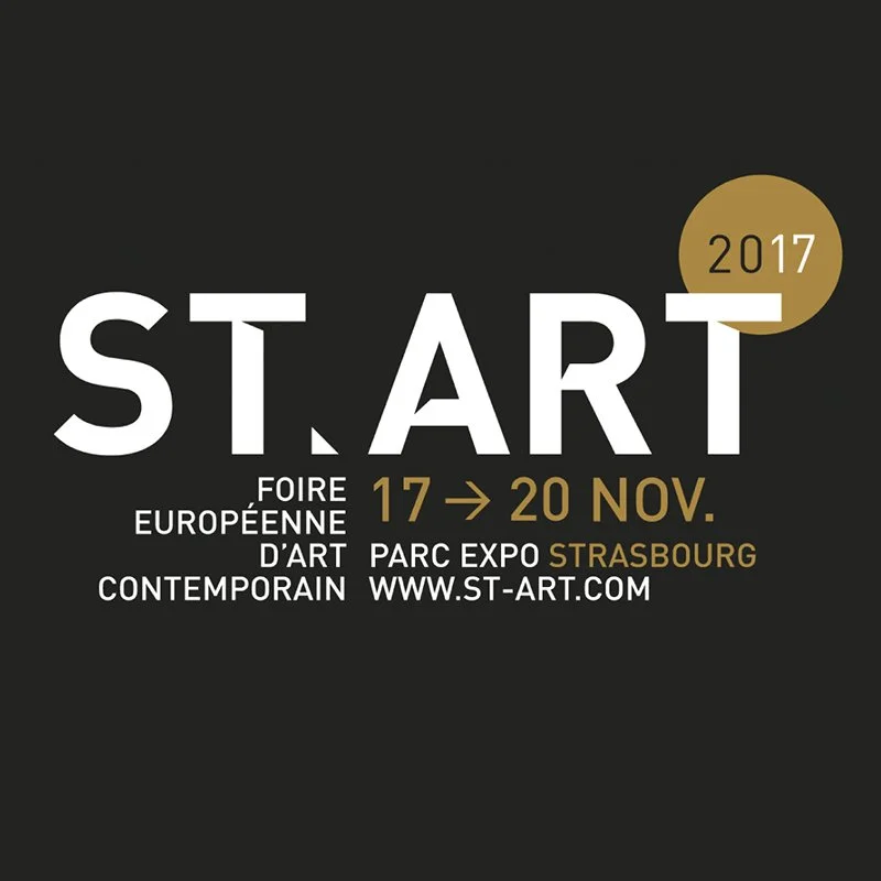 ST-ART Strasbourg 2017 art fair poster announcing the exhibition in France, featuring fine art photography by Gerald Berghammer at Galerie Arnoux.