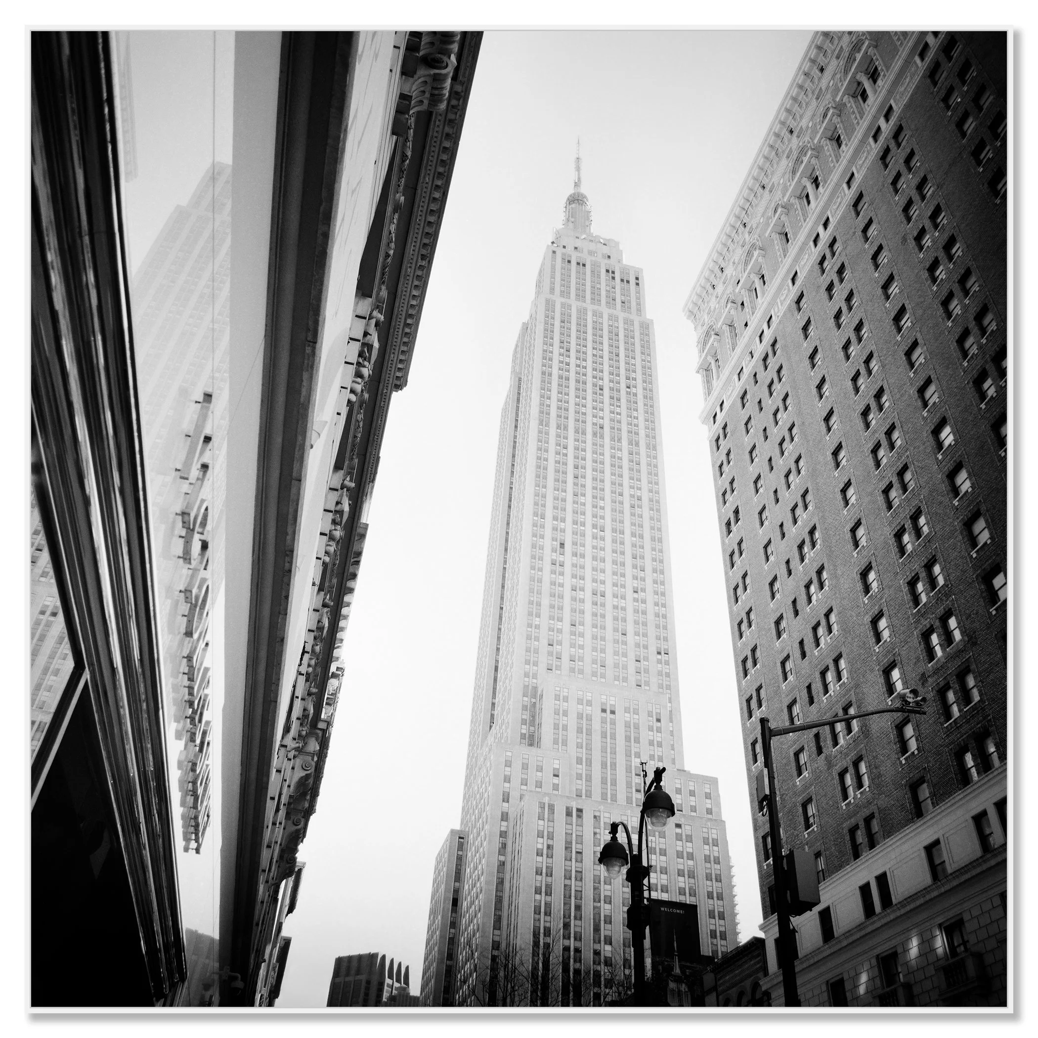 Victoria’s Secret Store, New York City, black-and-white photograph by Gerald Berghammer in a white aluminium ArtBox frame.