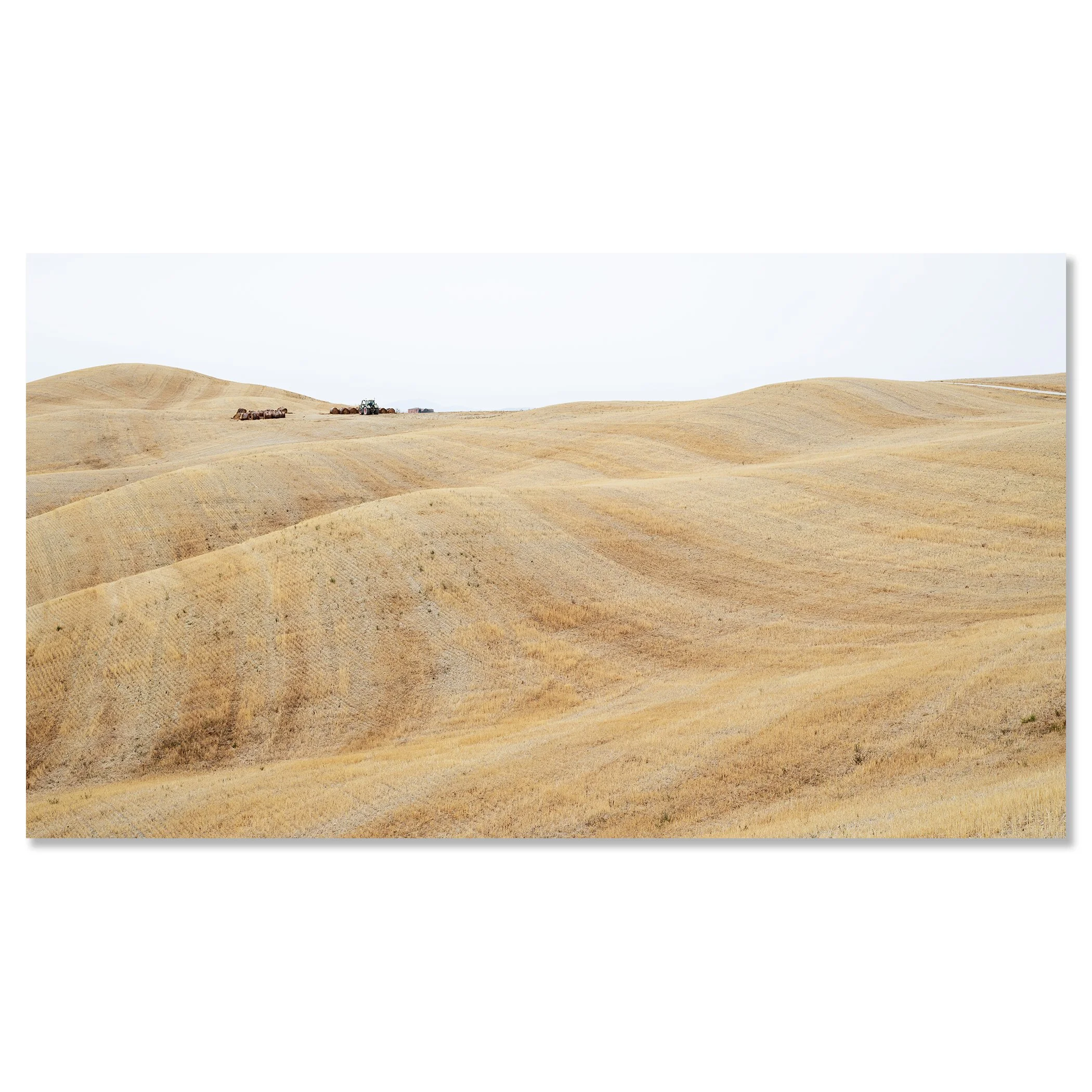 Rolling Hills Study 1 by Gerald Berghammer, colour photograph of Tuscan hills mounted frameless on aluminium Dibond.