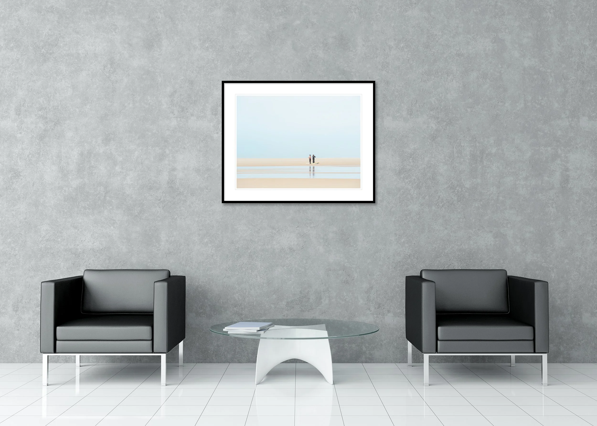 Wave Watcher, Study 1 – France, colour archival pigment print in an aluminium frame with white mount.