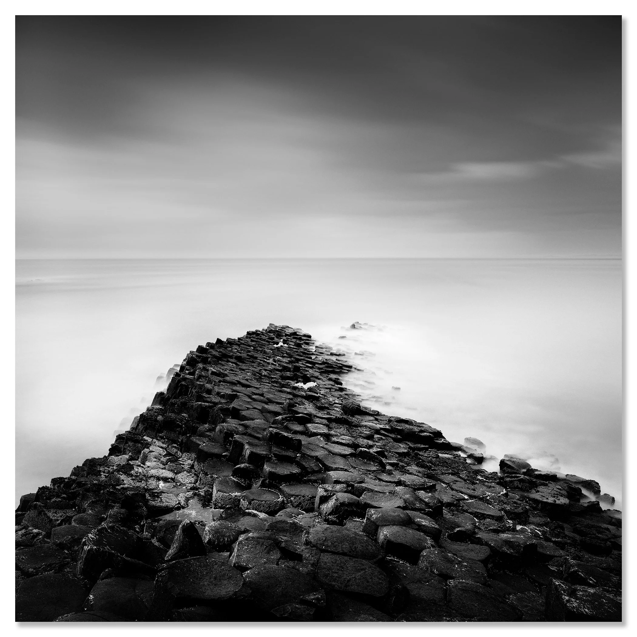 Giant’s Causeway Study 2 shown as a frameless Dibond artwork by Gerald Berghammer.