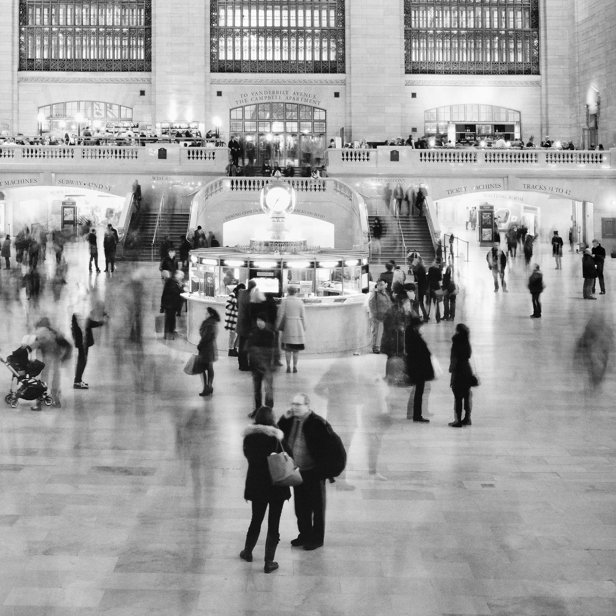 Detail of Grand Central Station Study 1, a black-and-white New York architectural photograph by Gerald Berghammer.
