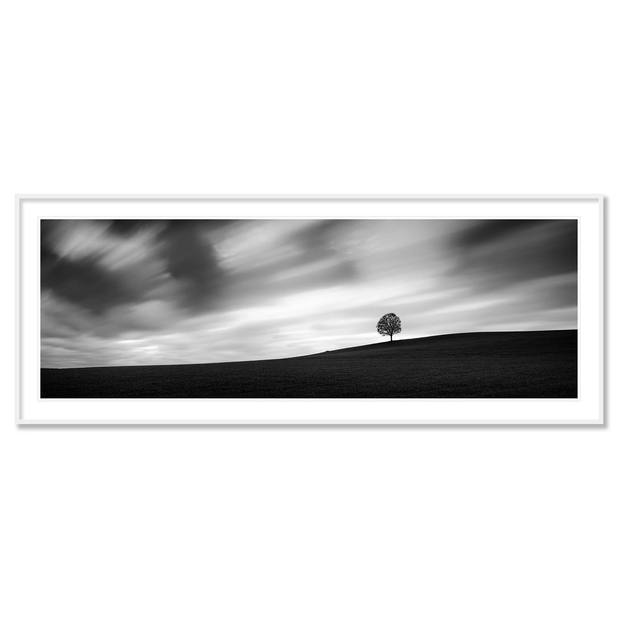 Turbulent Times Panorama Study 1 by Gerald Berghammer, archival pigment print in a white aluminium frame with white mount.