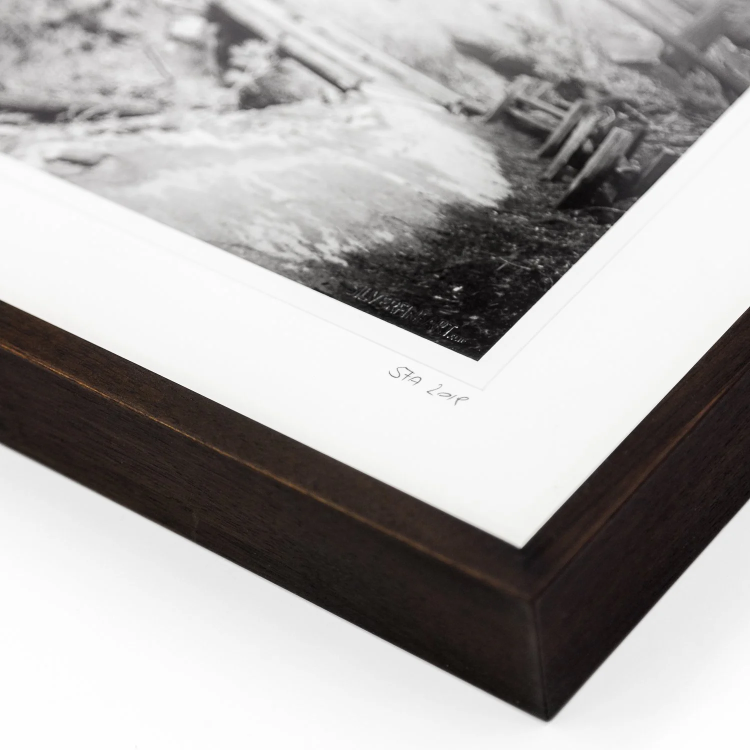 Signed SILVERFINEART edition label for Redwood Study 2 by Gerald Berghammer, edition 4/20, printed in 2019.