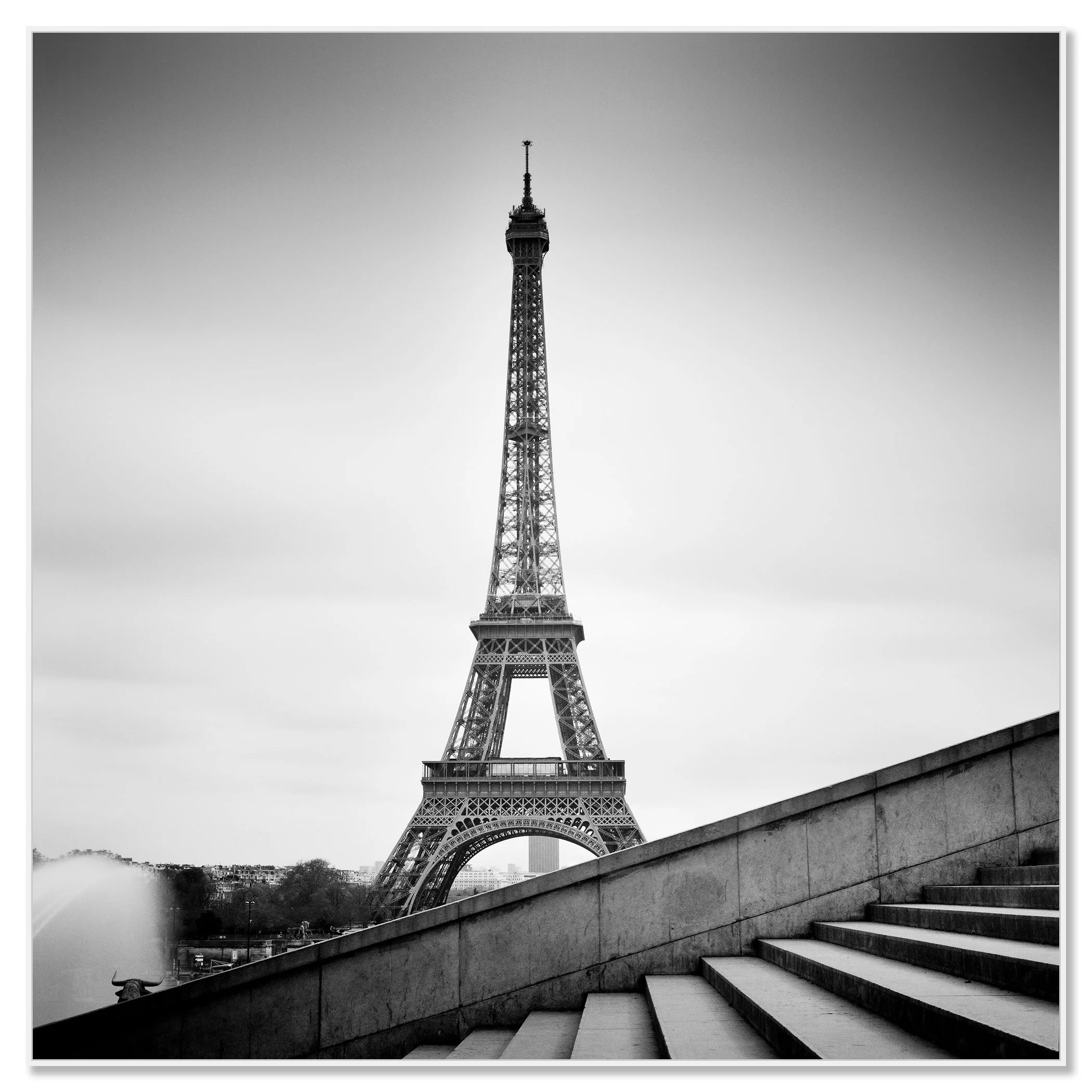 Eiffel Tower Study 13 mounted on aluminium Dibond and framed in a white aluminium ArtBox by Gerald Berghammer.