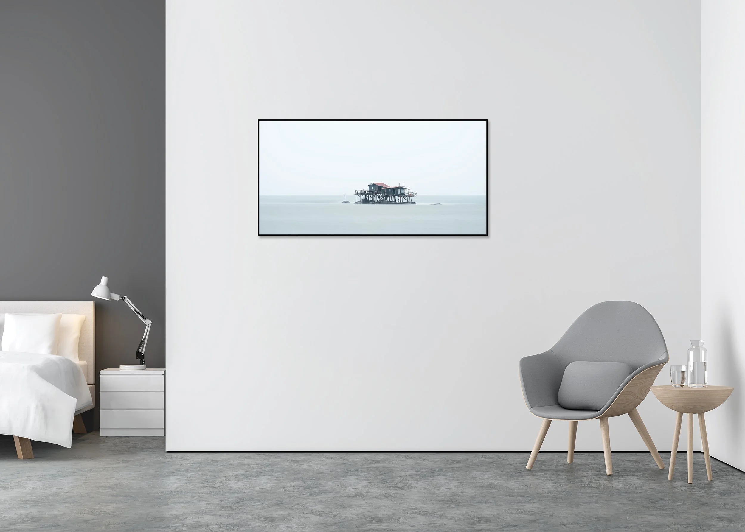 Retoni, Study 2 – colour photograph on Dibond in an aluminium ArtBox displayed in a minimalist interior.