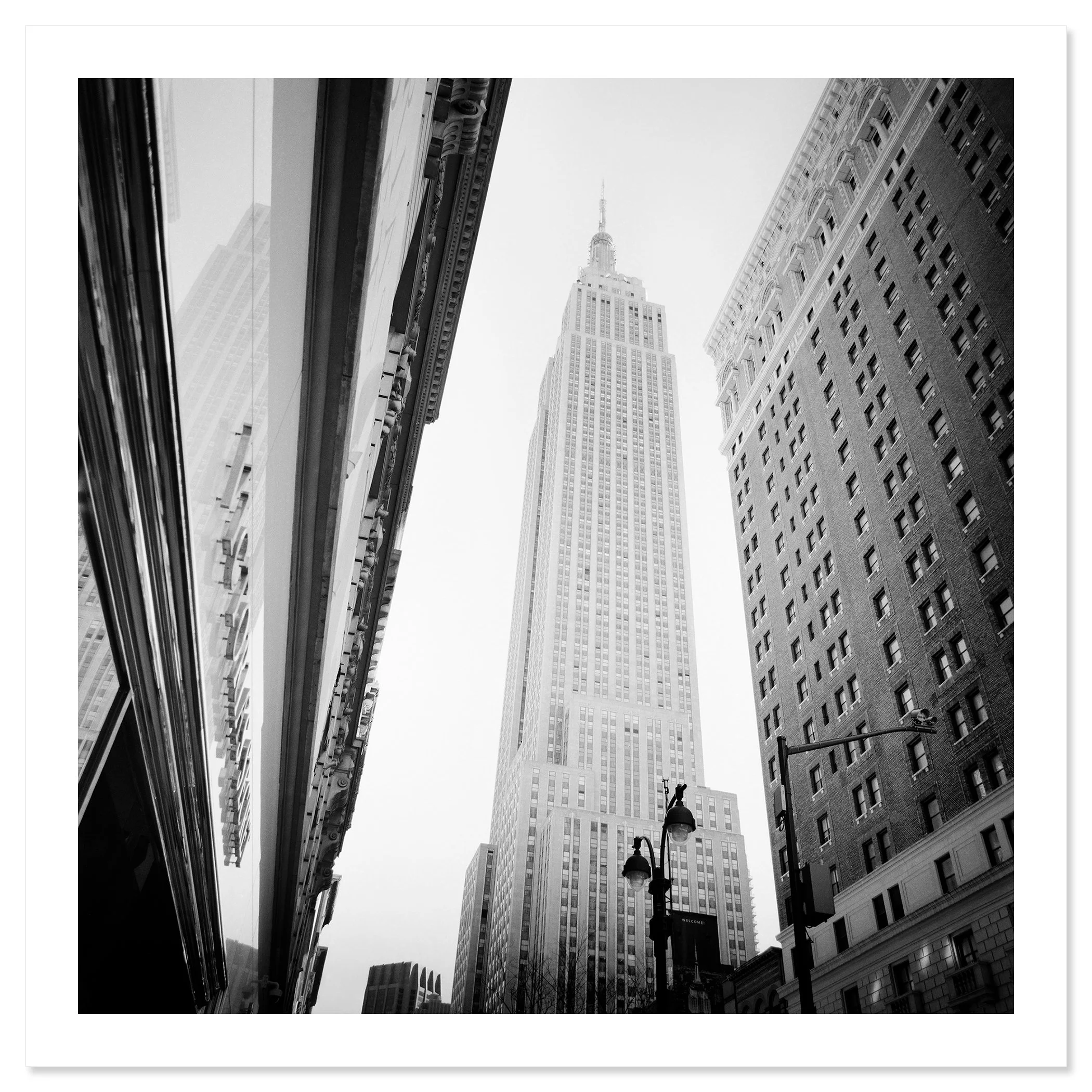 Victoria’s Secret Store, New York City, black-and-white fine art print by Gerald Berghammer with white border.