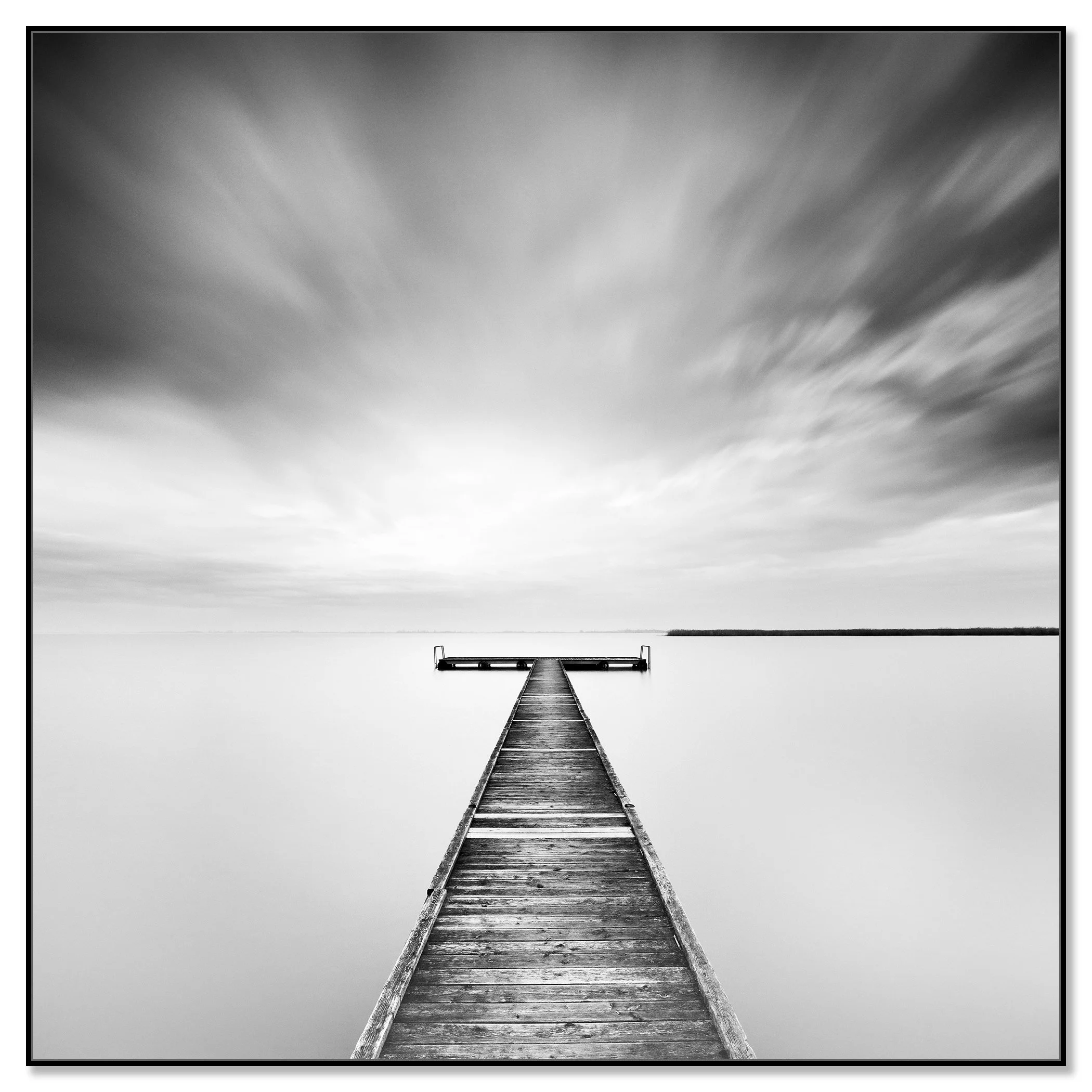 Winter Storm mounted on aluminium Dibond in a black ArtBox frame by Gerald Berghammer.