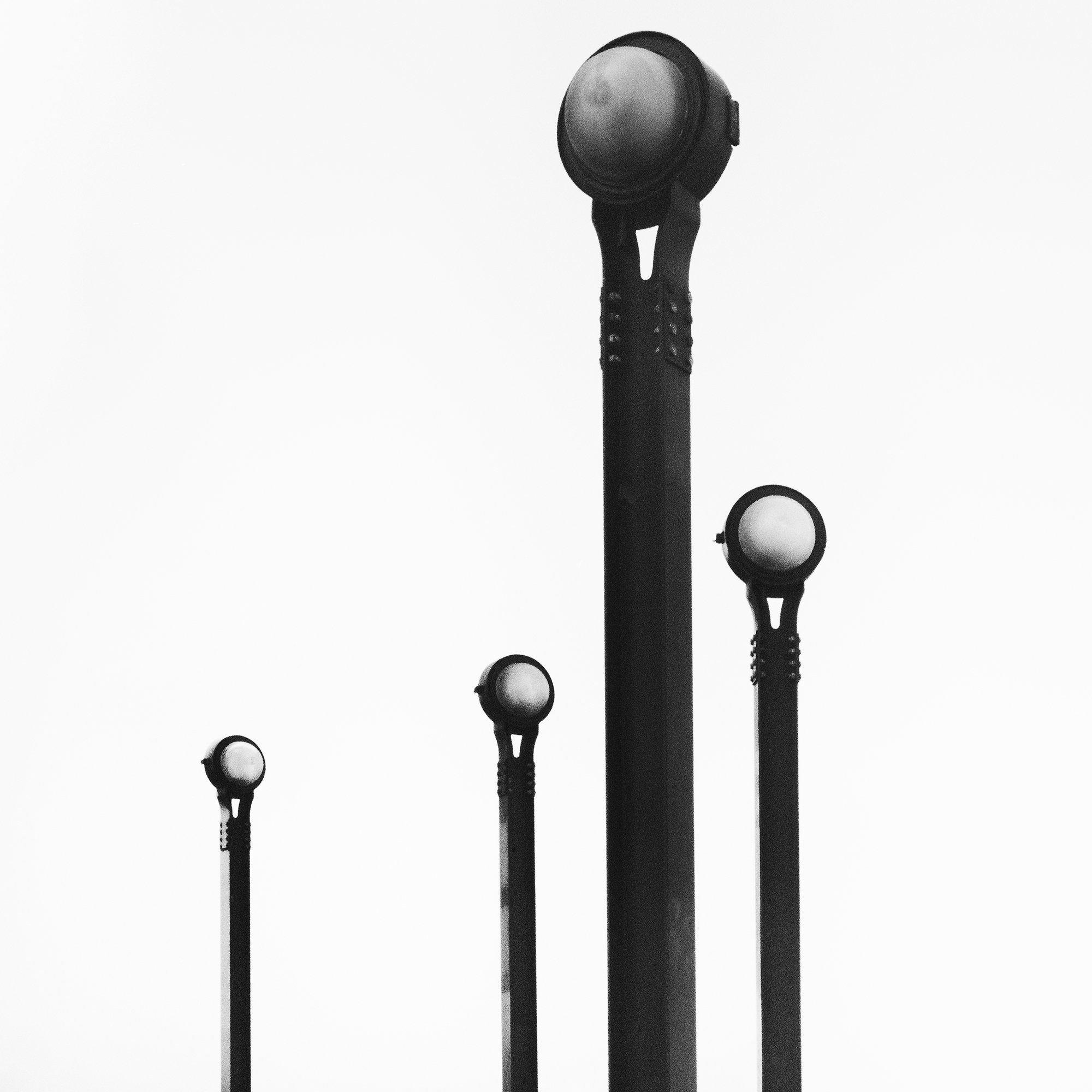 Golden Gate, Study 6 – architectural detail of geometric railings, lamps and steel elements by Gerald Berghammer.