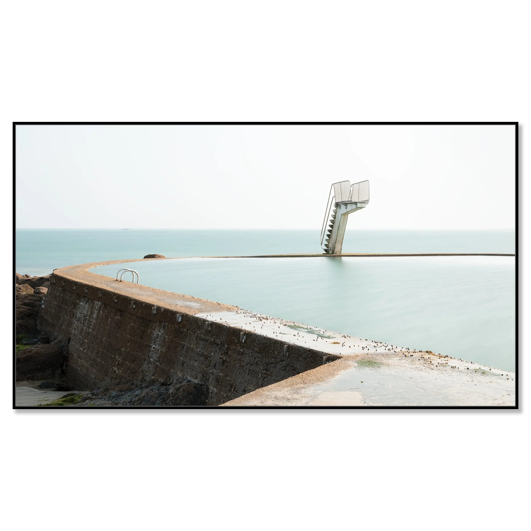 Seawater Swimming Pool, Study 1 as a colour Dibond print in a black aluminium ArtBox, photo by Gerald Berghammer.