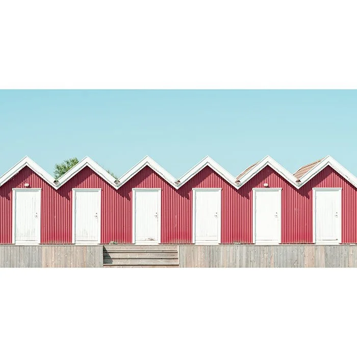 Red Beach Huts Study 1 – Sweden | Gerald Berghammer