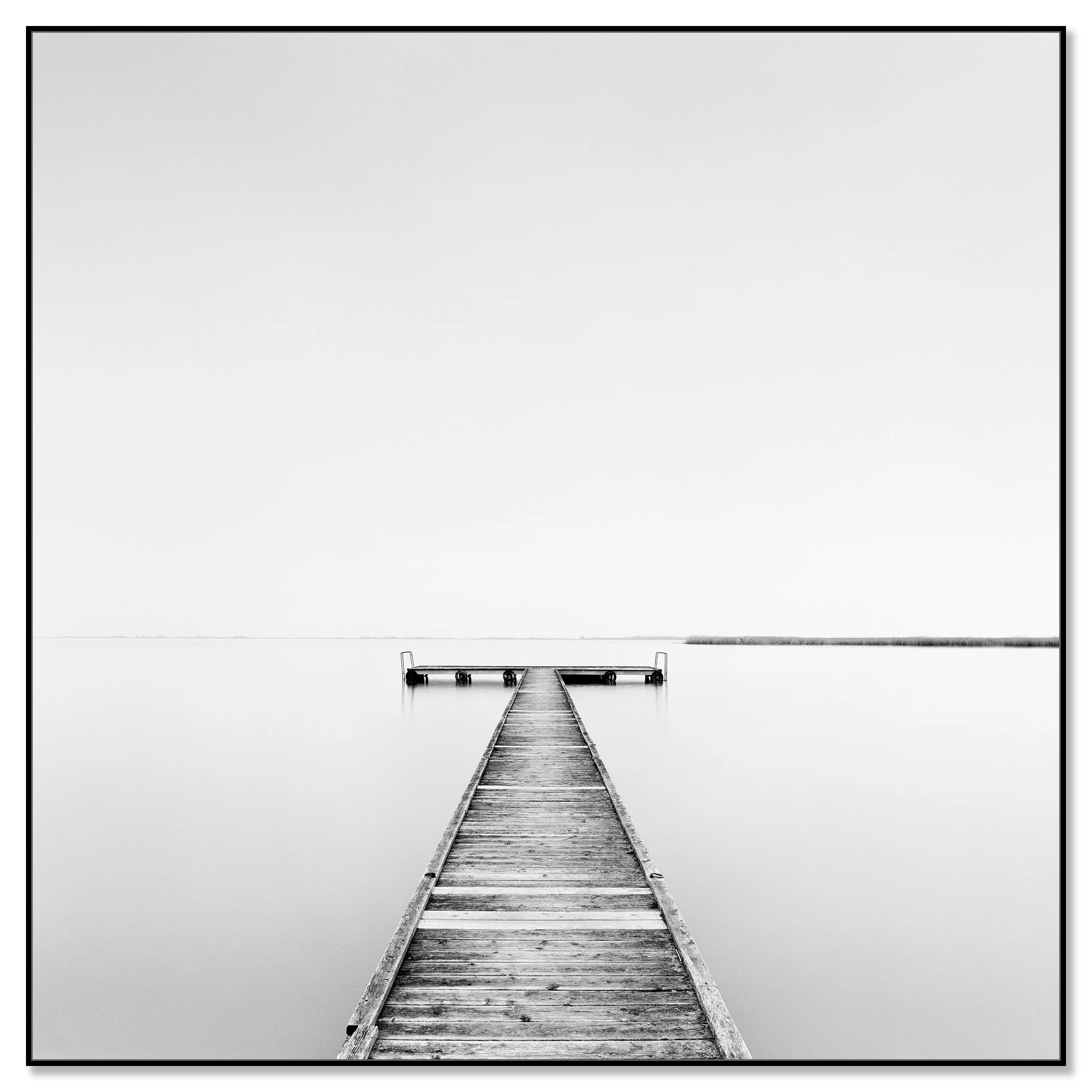 Pier Study 1 by Gerald Berghammer mounted on aluminium Dibond in a black ArtBox frame.
