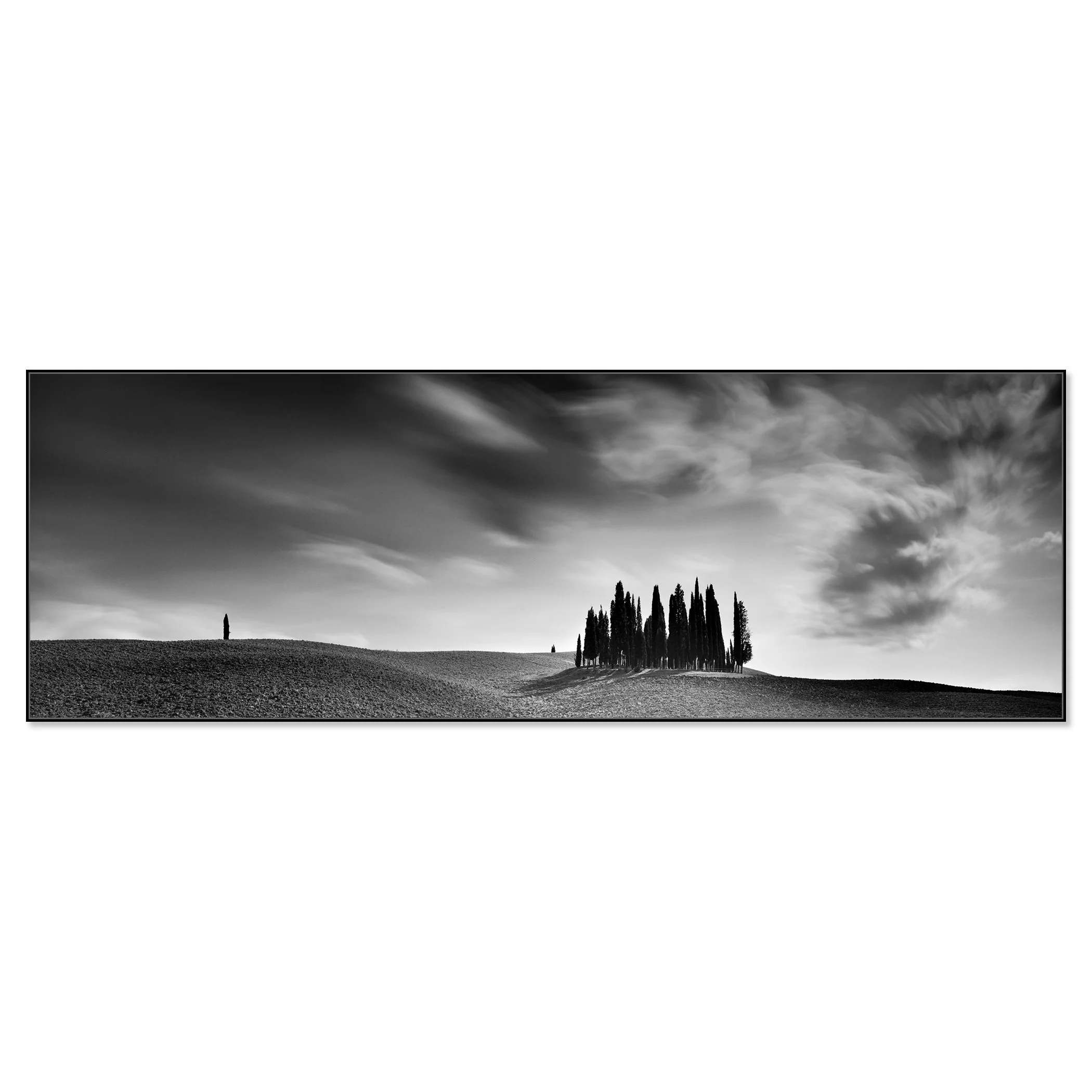 Cypress Hill Panorama Study 4 by Gerald Berghammer presented on Dibond in a black aluminium ArtBox frame.