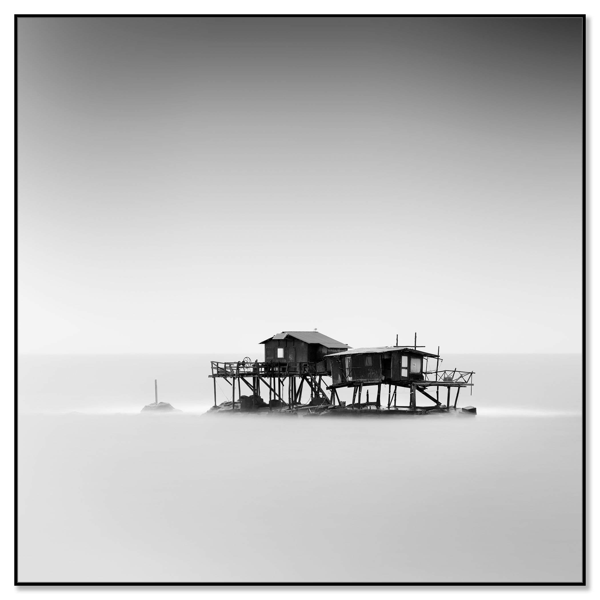 Marina di Pisa Study 1 mounted on aluminium Dibond in a black ArtBox frame by Gerald Berghammer.