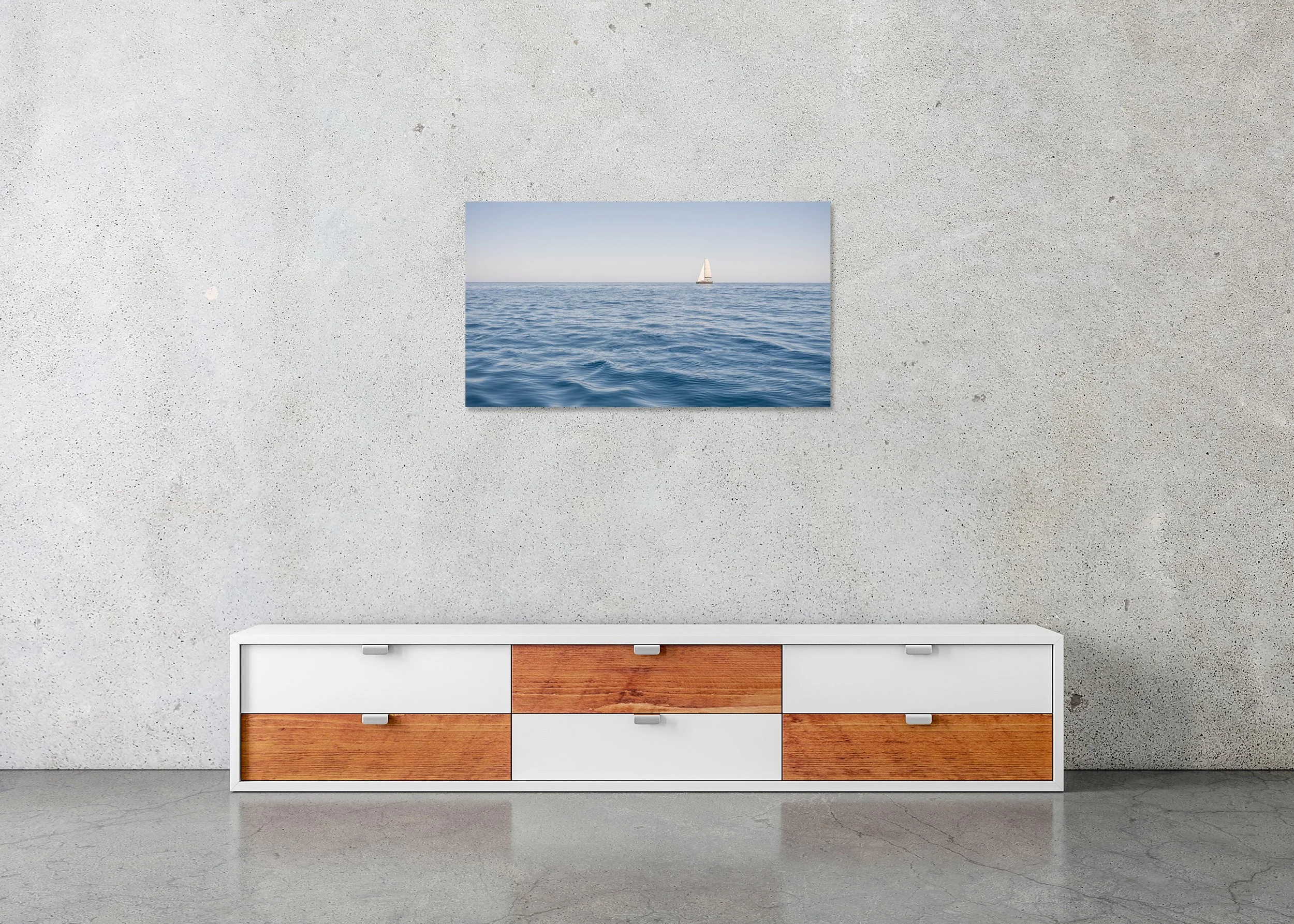 The Sound of the Sea, Study 1 displayed as a frameless colour photo print mounted on Dibond