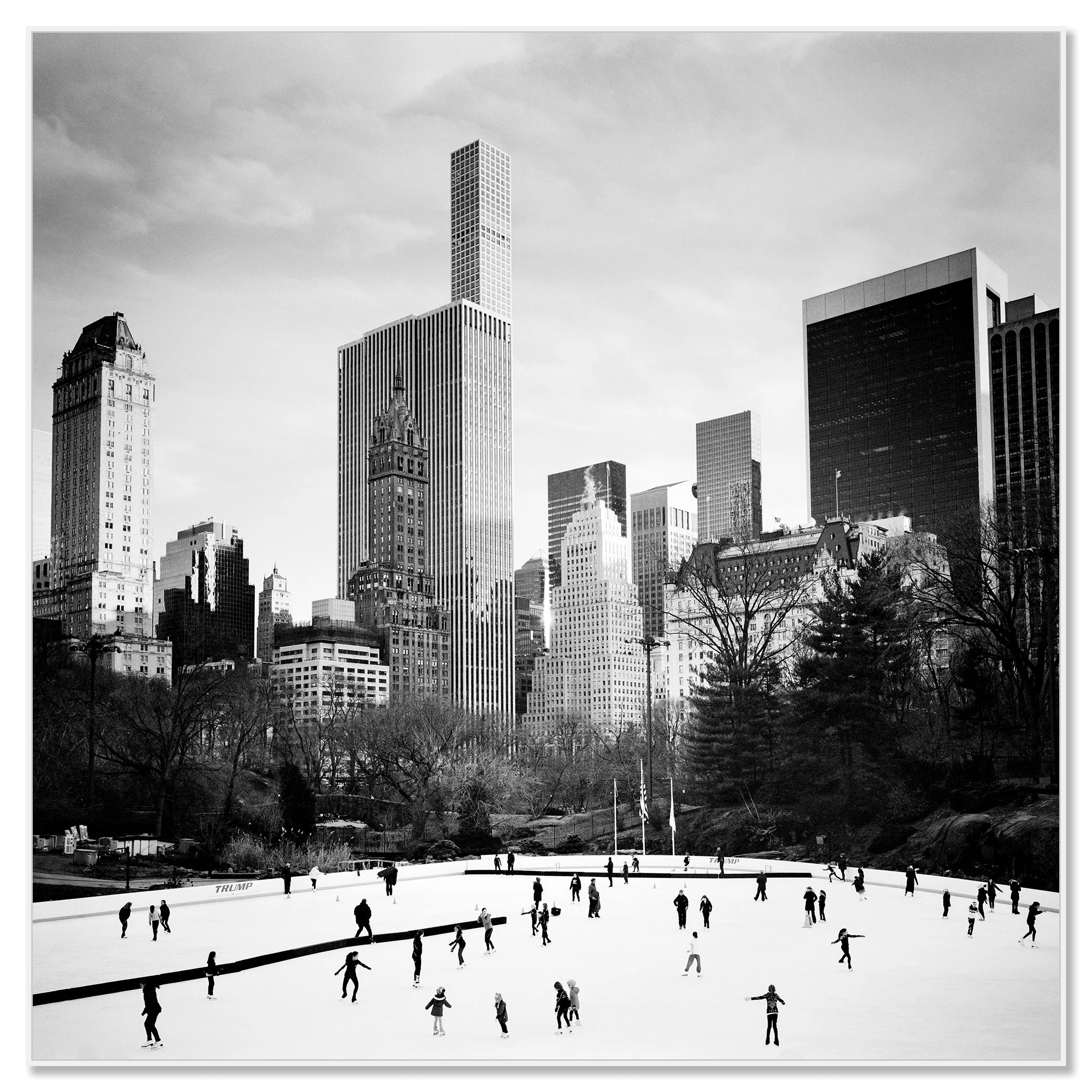 Dancing on Ice black-and-white photograph in a white aluminium ArtBox frame