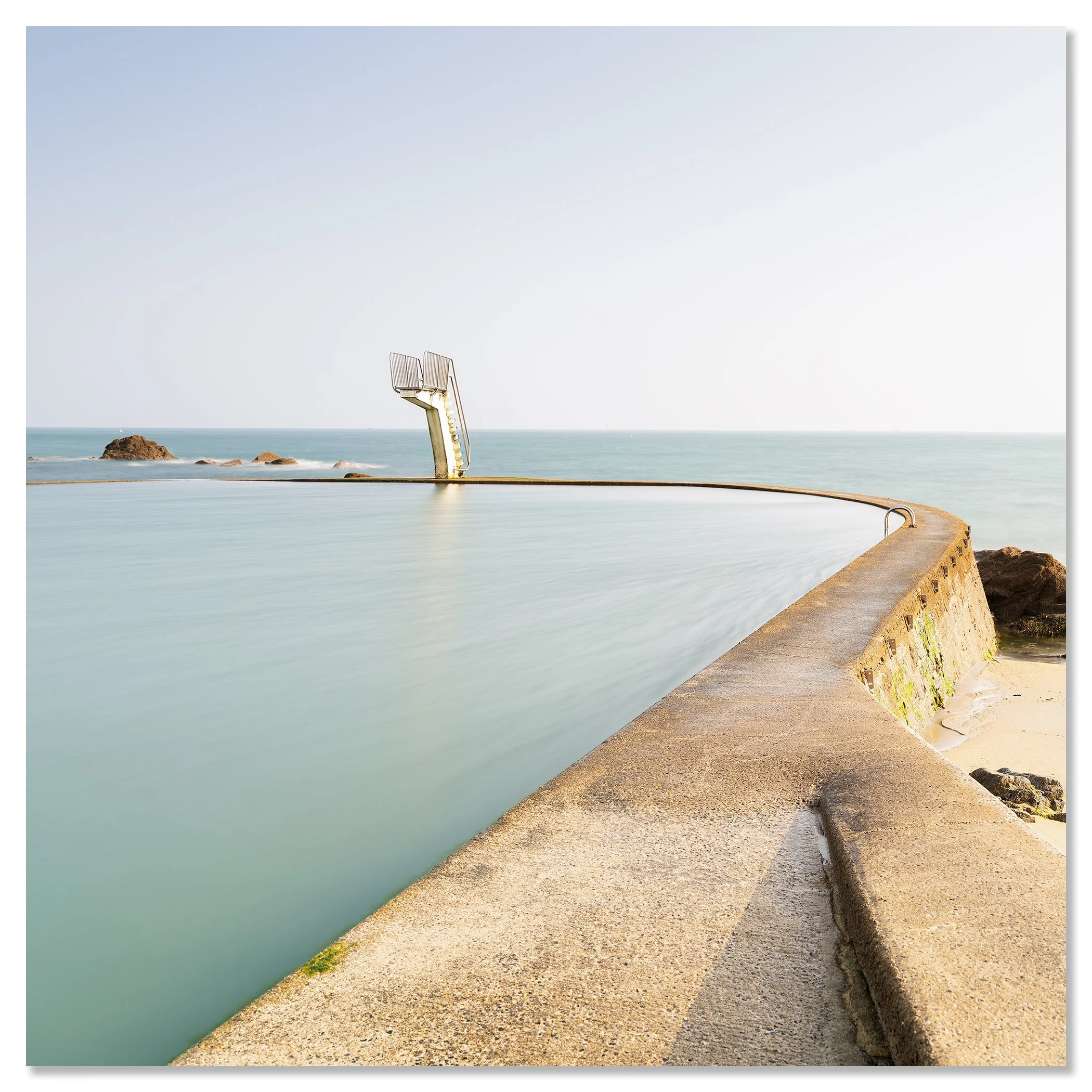 Seawater Swimming Pool Study 2 – France colour photograph mounted on frameless aluminium Dibond