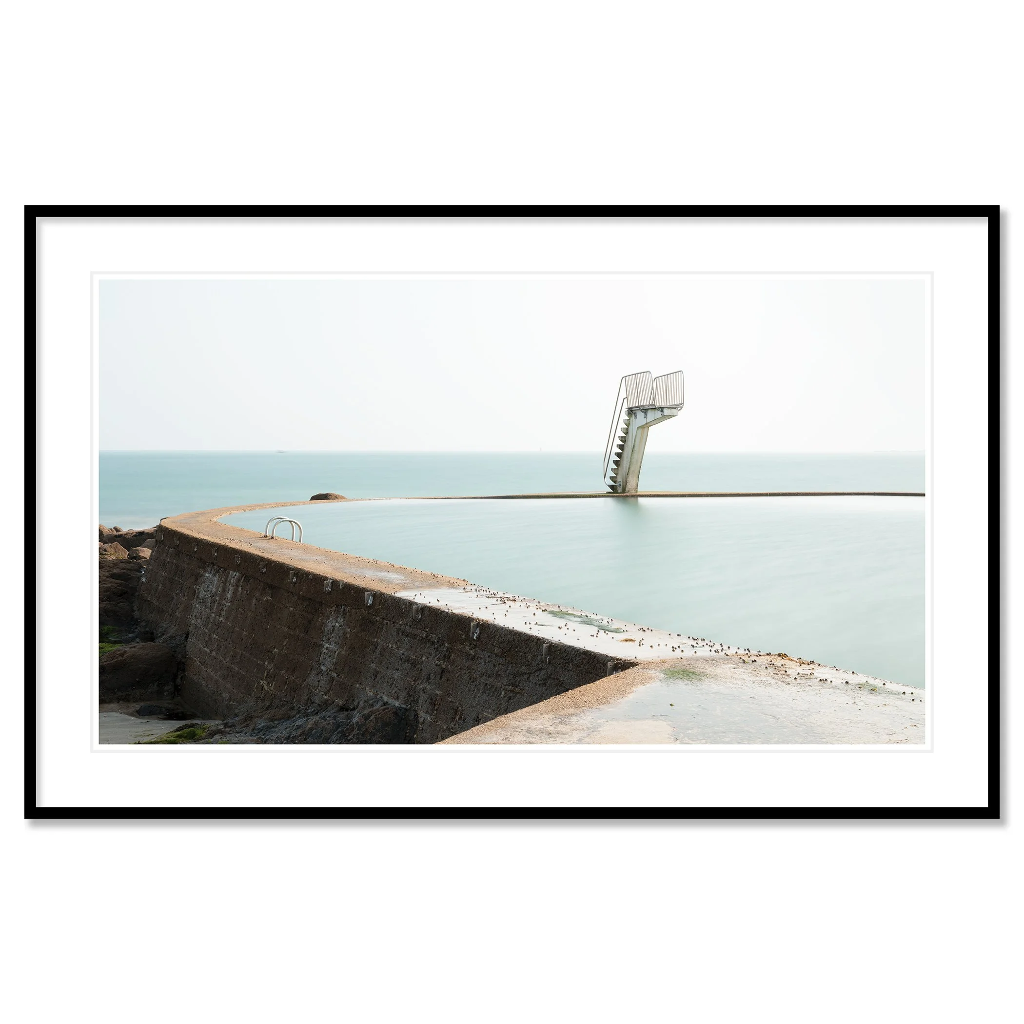 Seawater Swimming Pool, Study 1 as a pigment print in a black aluminium frame with mount, photo by Gerald Berghammer.