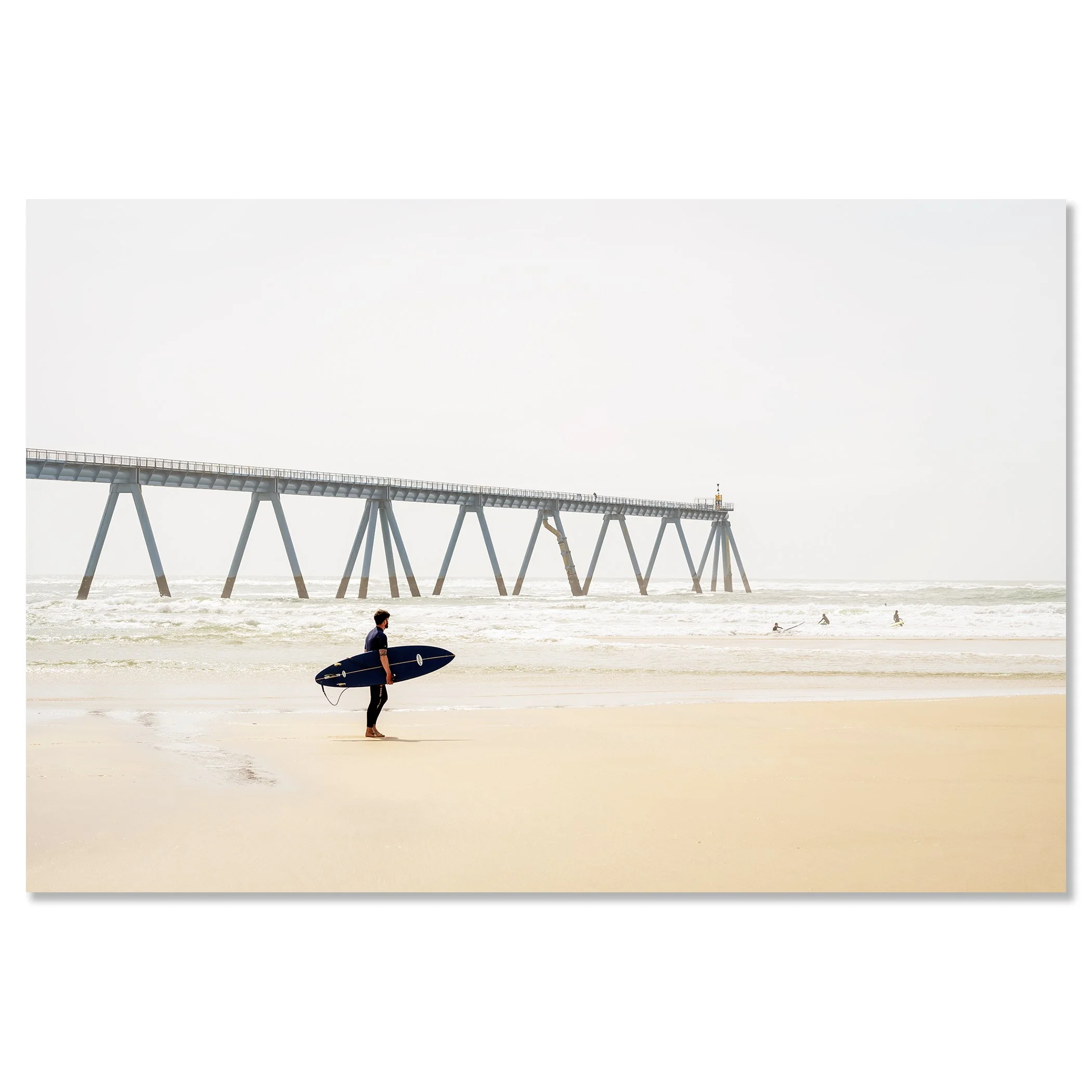 Wave Watcher Study 2 – France, frameless colour photograph mounted on aluminium Dibond by Gerald Berghammer.