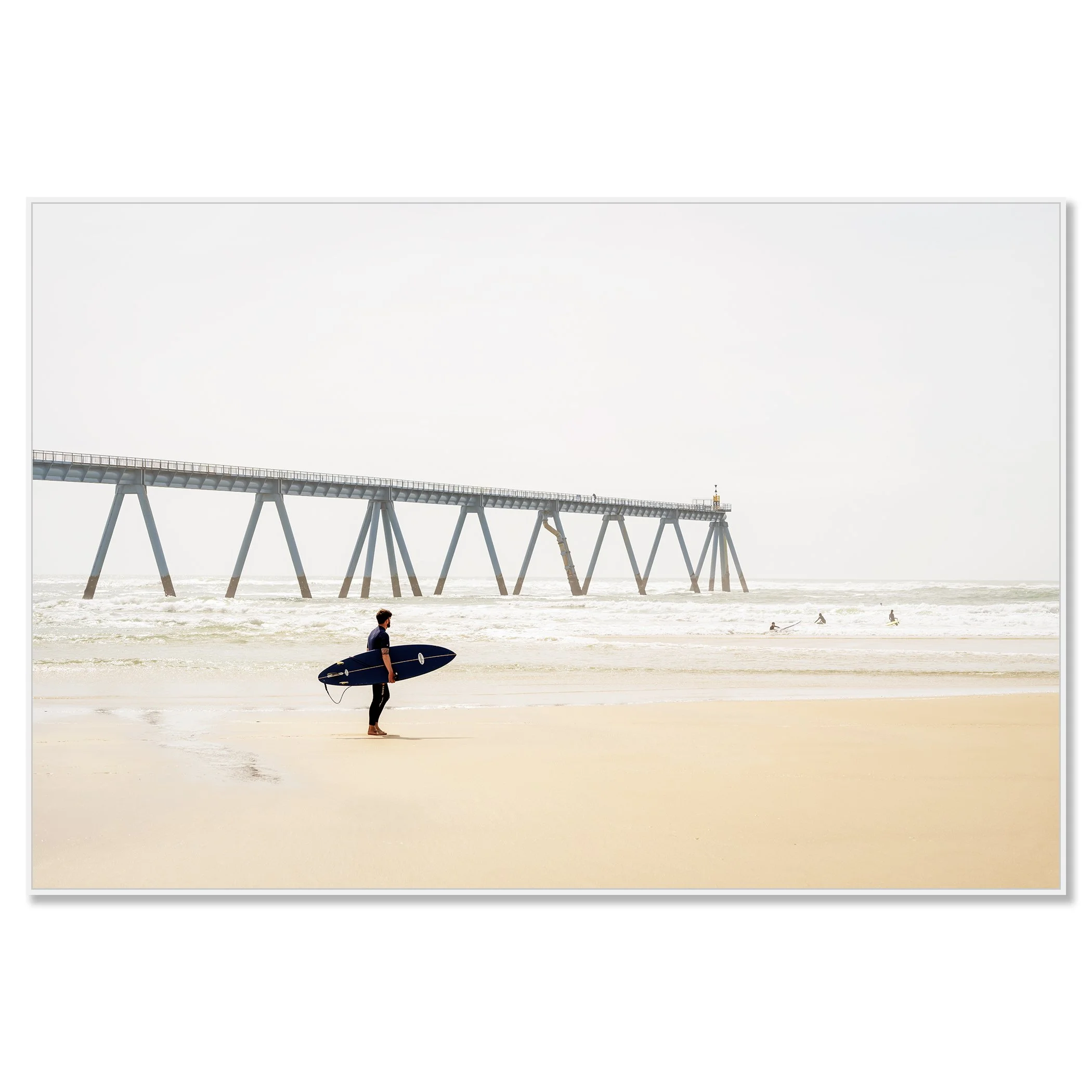 Wave Watcher Study 2 – France, colour Dibond print in a white aluminium ArtBox frame by Gerald Berghammer.