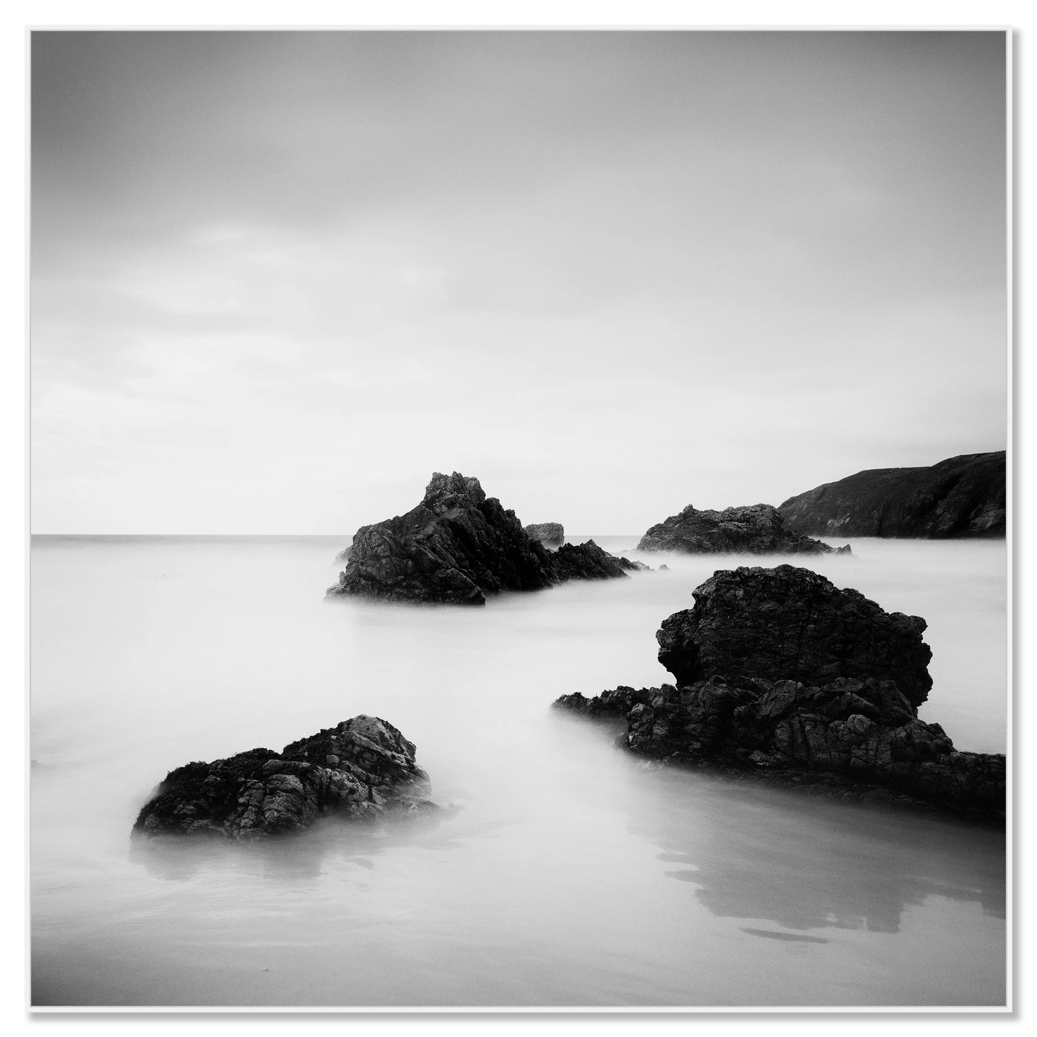 Award-Winning Beach Study 1 – Scotland as a photo print on Dibond in a white aluminium ArtBox