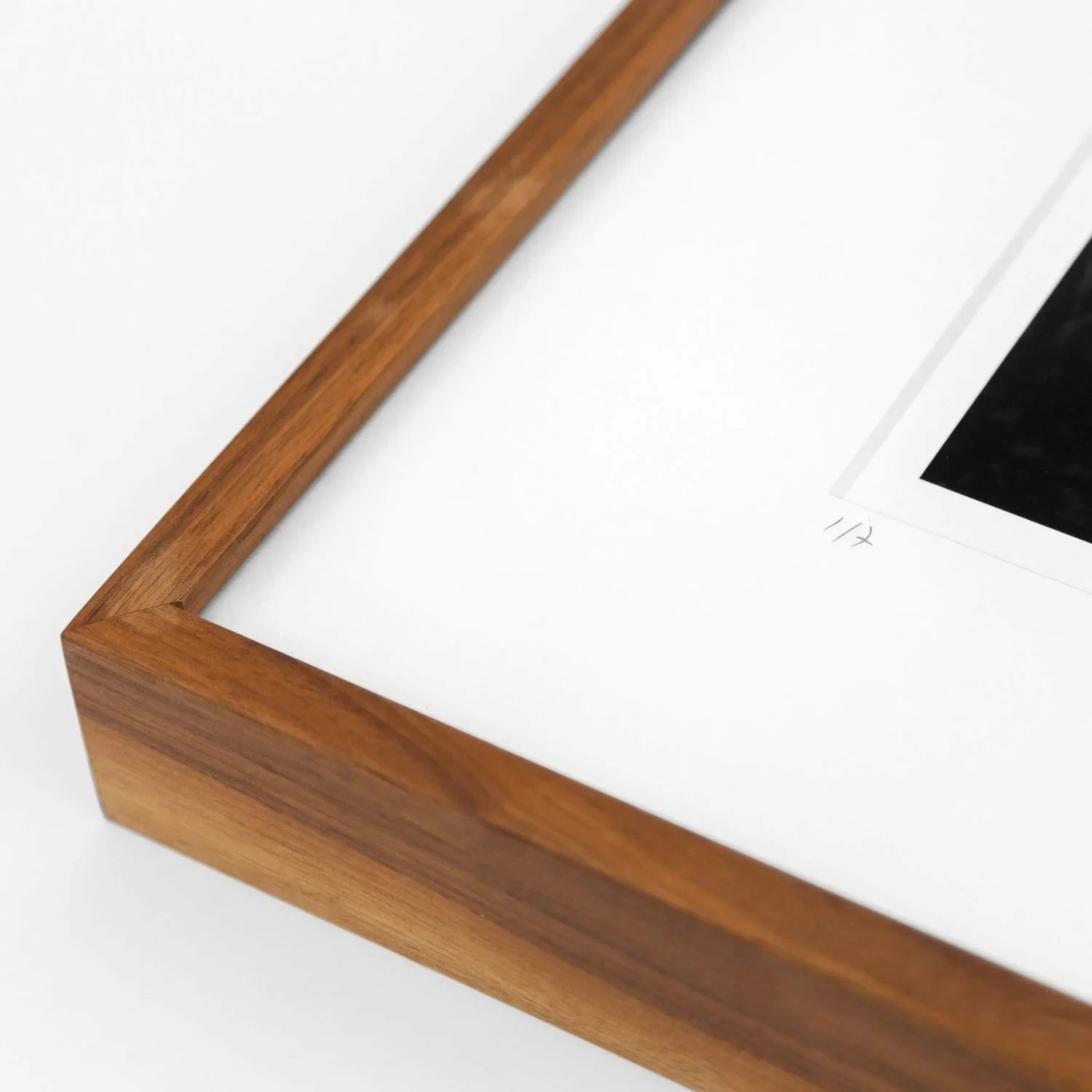 Populus Forest by Gerald Berghammer – close-up showing the natural wood frame, archival mount and numbered print.