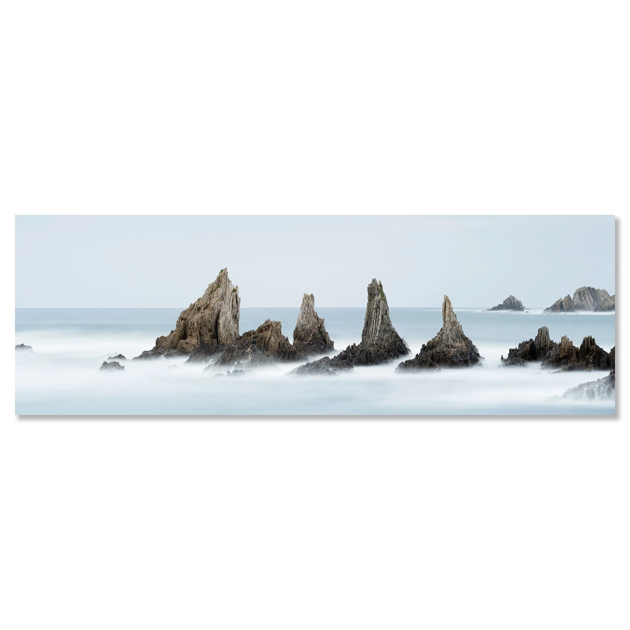 Sea Stack, Study 3 – Bay of Biscay, Spain, colour photograph mounted on frameless aluminium Dibond.