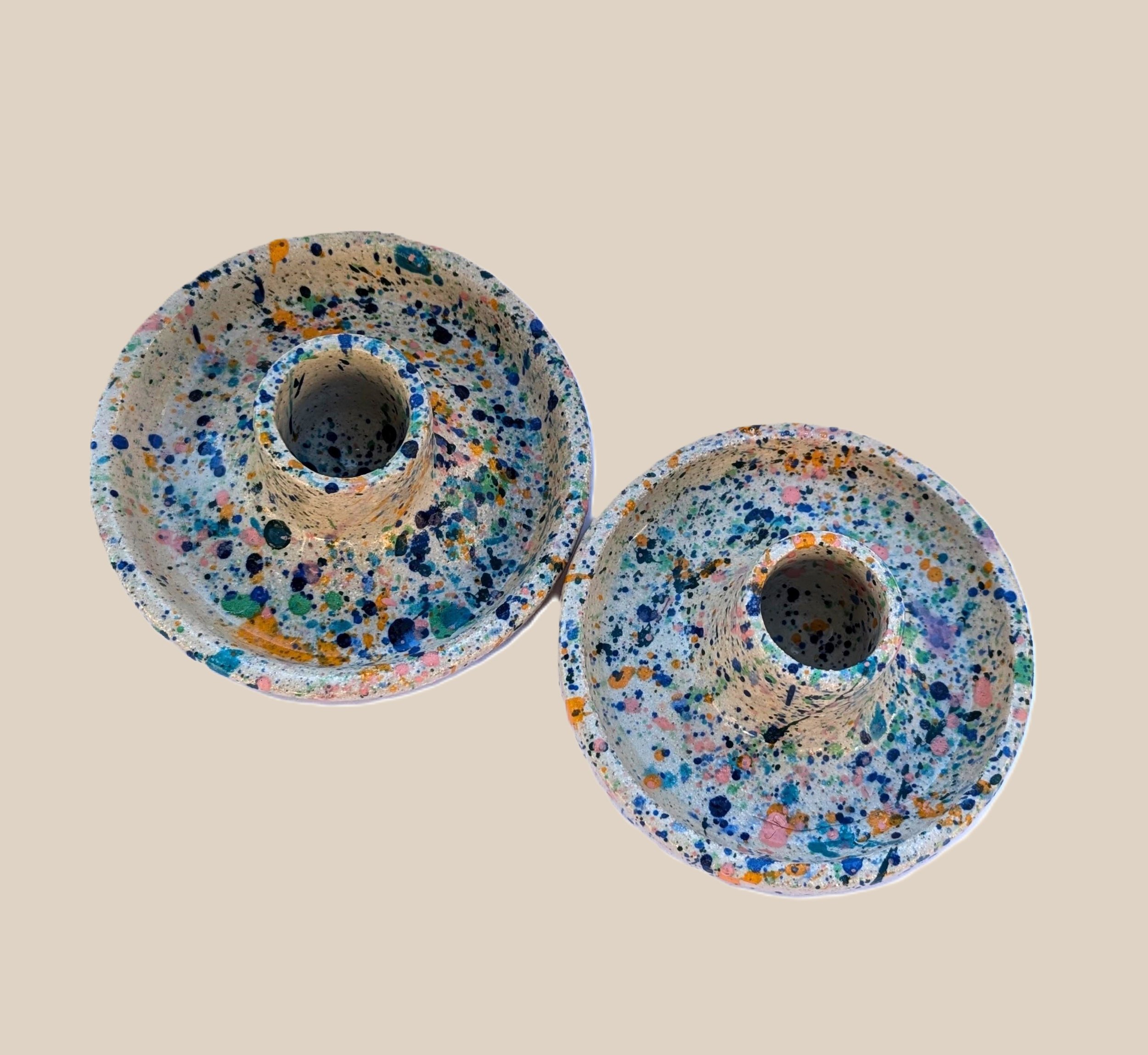Confetti candle holder set