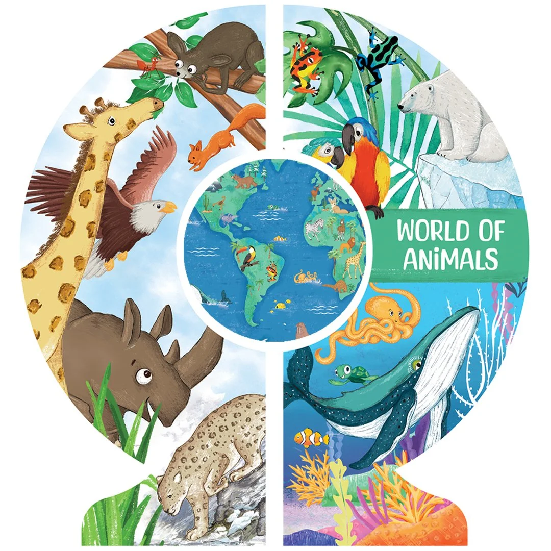 Last year I got to work on such a lovely project with @gurbuzyayinlari - one of the books within a globe series, each illustrated by a different artist.

It&rsquo;s a chunky board book with a physical globe in the centre 🐘🌍

Lots of cute, quirky an