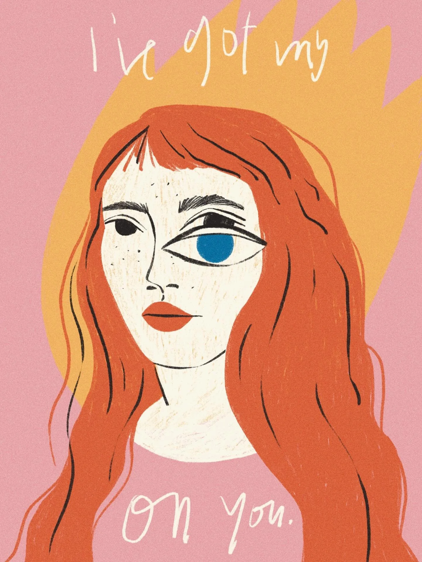 I&lsquo;ve got my eye on you! 👀🔥 

#illustration #digitalart #procreate #art #cloudythurstag