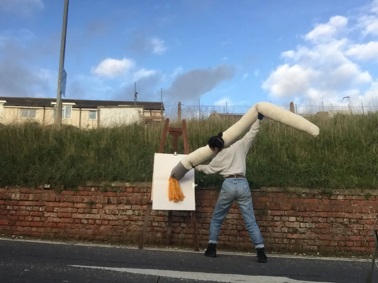 Mark The Giant Paintbrush - soft sculpture / performance