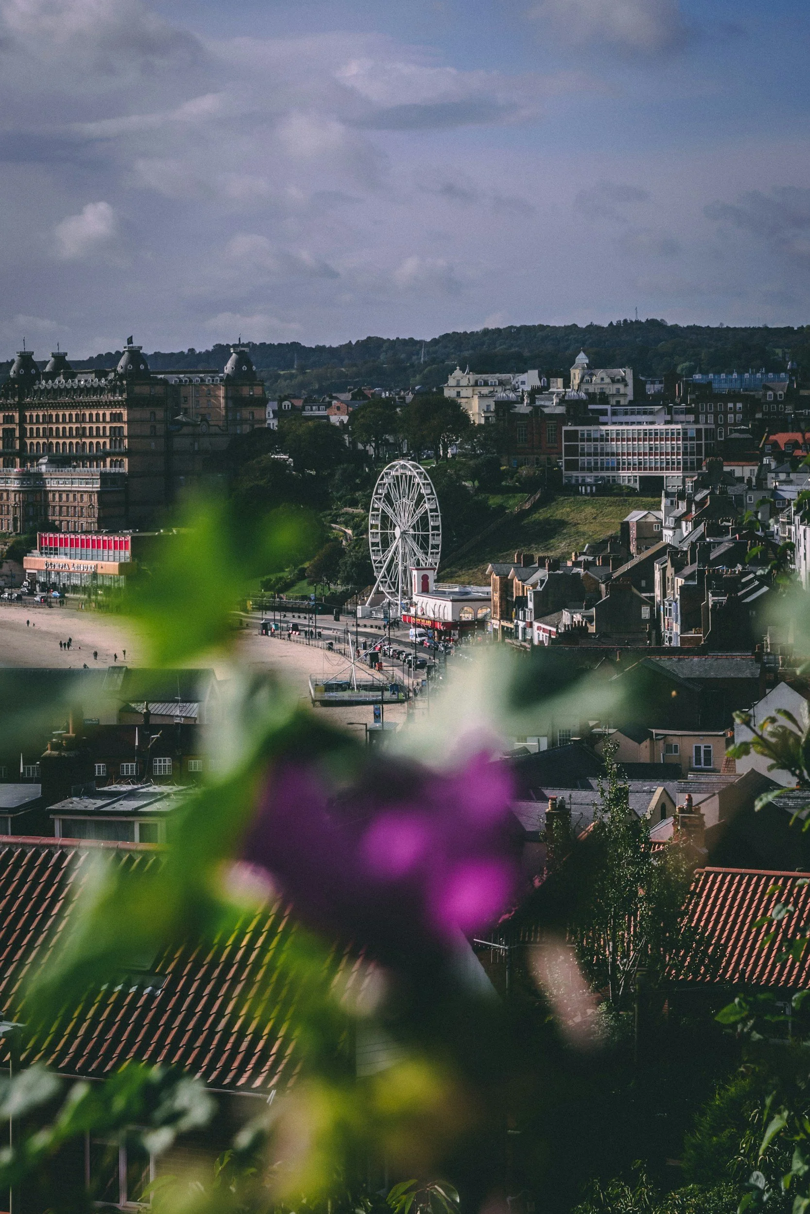 View across Scarborough South Bay and seafront in North Yorkshire