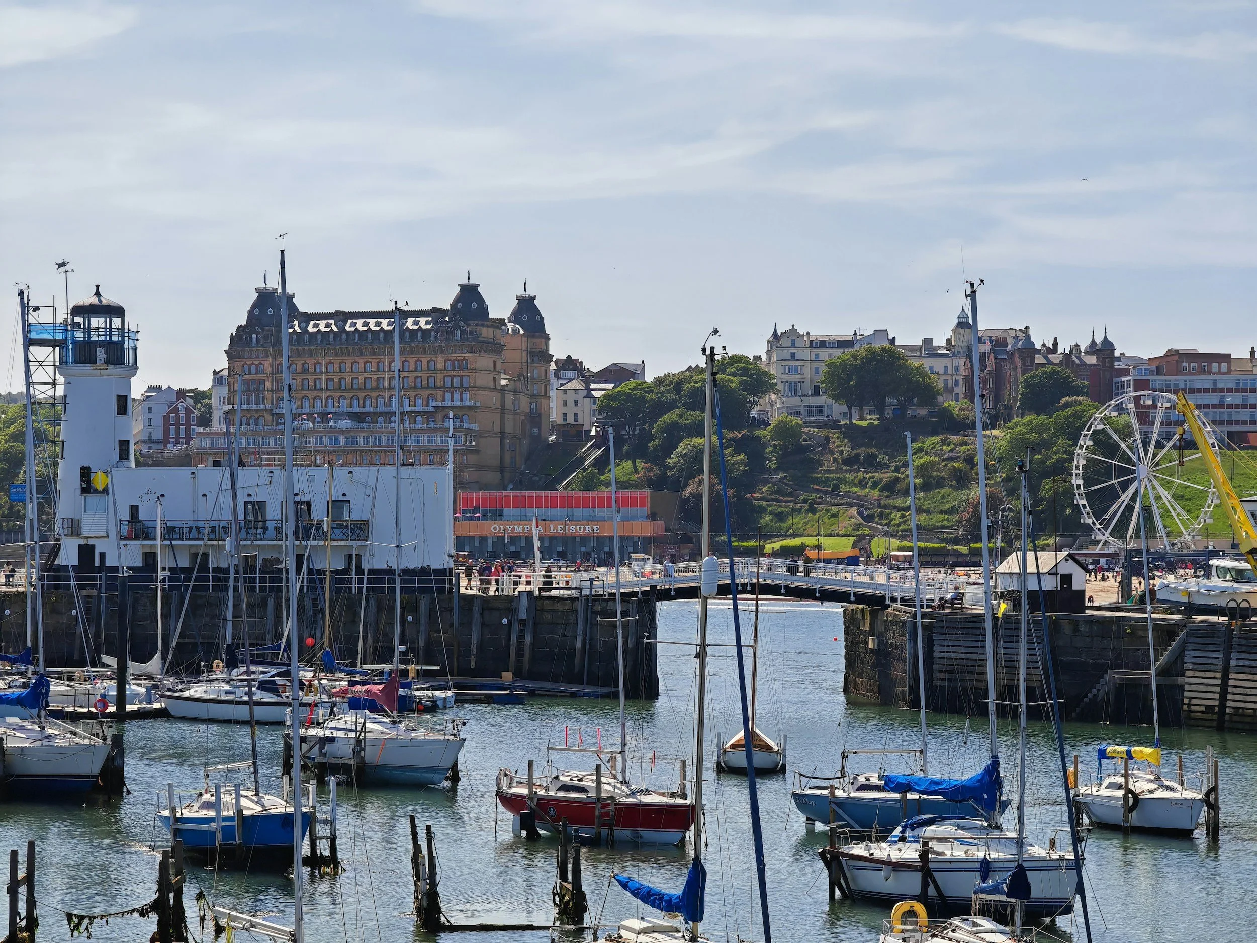 Scarborough harbour and South Bay on the Yorkshire Coast