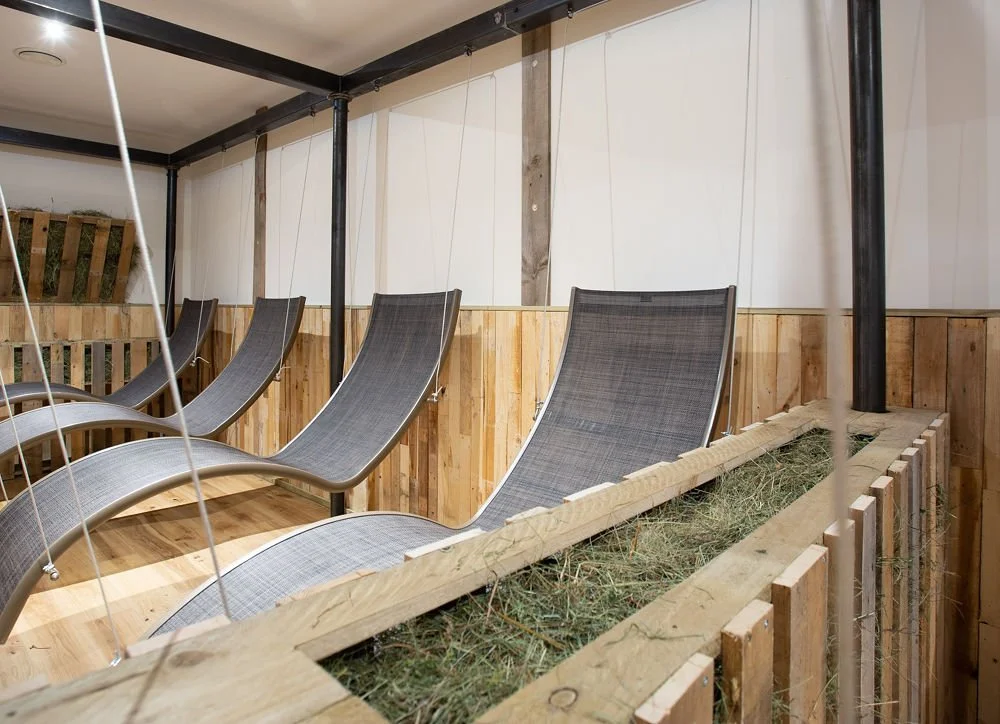 Hay Bath relaxation area at Alpamare Wellness Spa in Scarborough.
