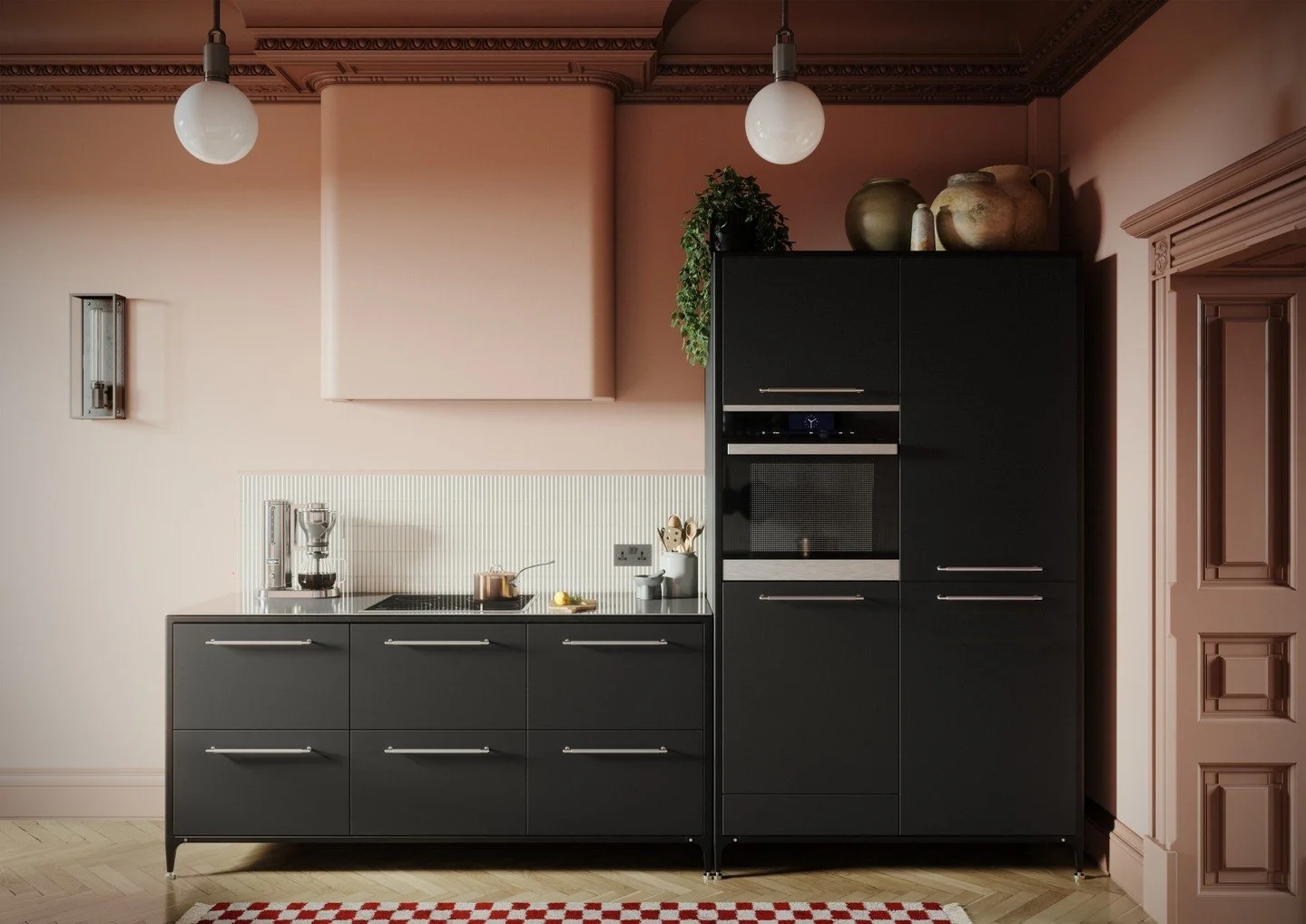 Welcome to The Copenhagen Apartment, The Buster + Punch Kitchen makes every detail extraordinary. Built on precision, craft, and bold design, it transforms the everyday into something remarkable. With base units, tall units, islands, and matching she