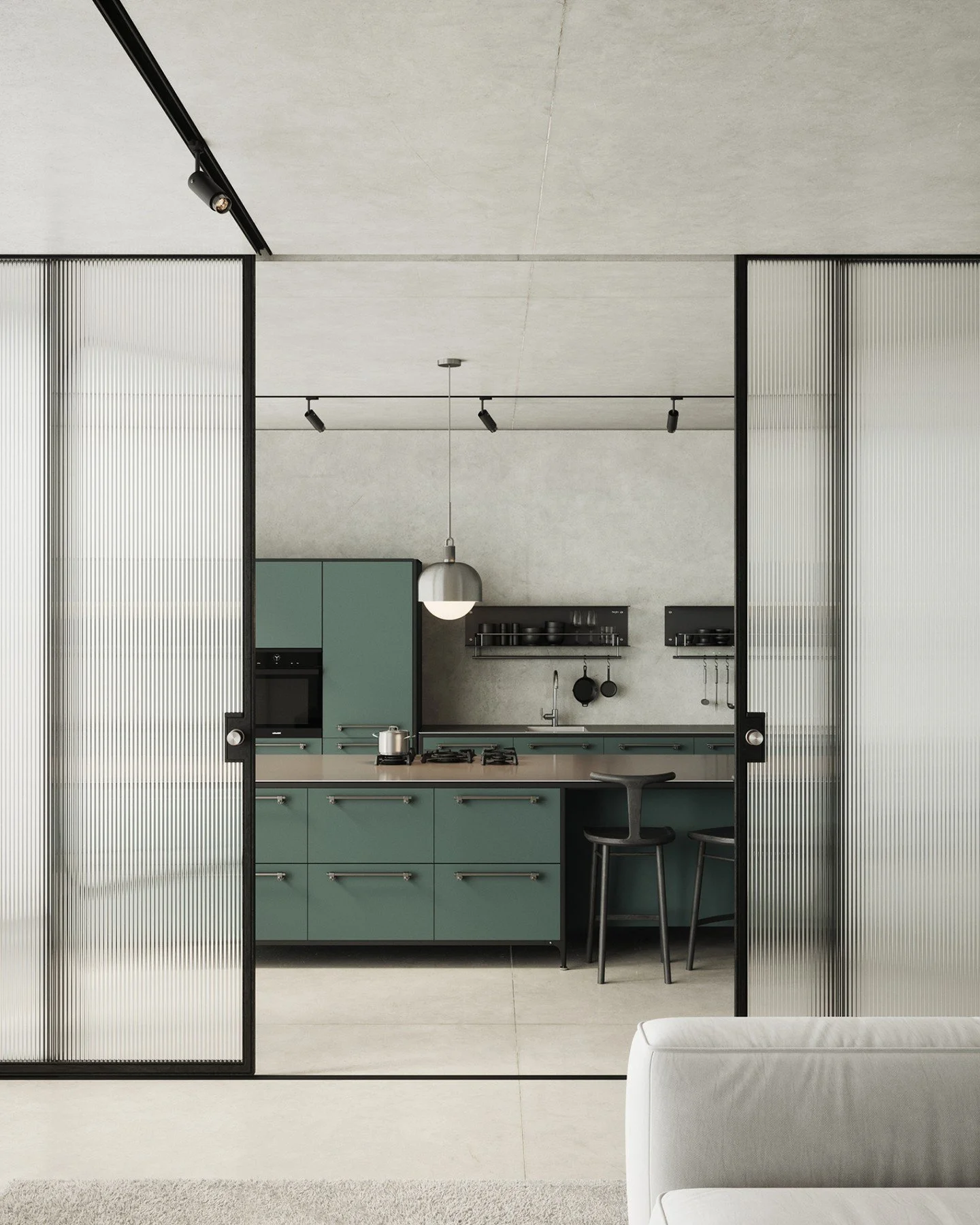 Free Standing Kitchens by Buster + Punch - introducing Scramblers Green. 
This is colour with character- designed not just to look good, but to feel personal and built to last.
Choose from a curated palette of colours, each developed to complement ou