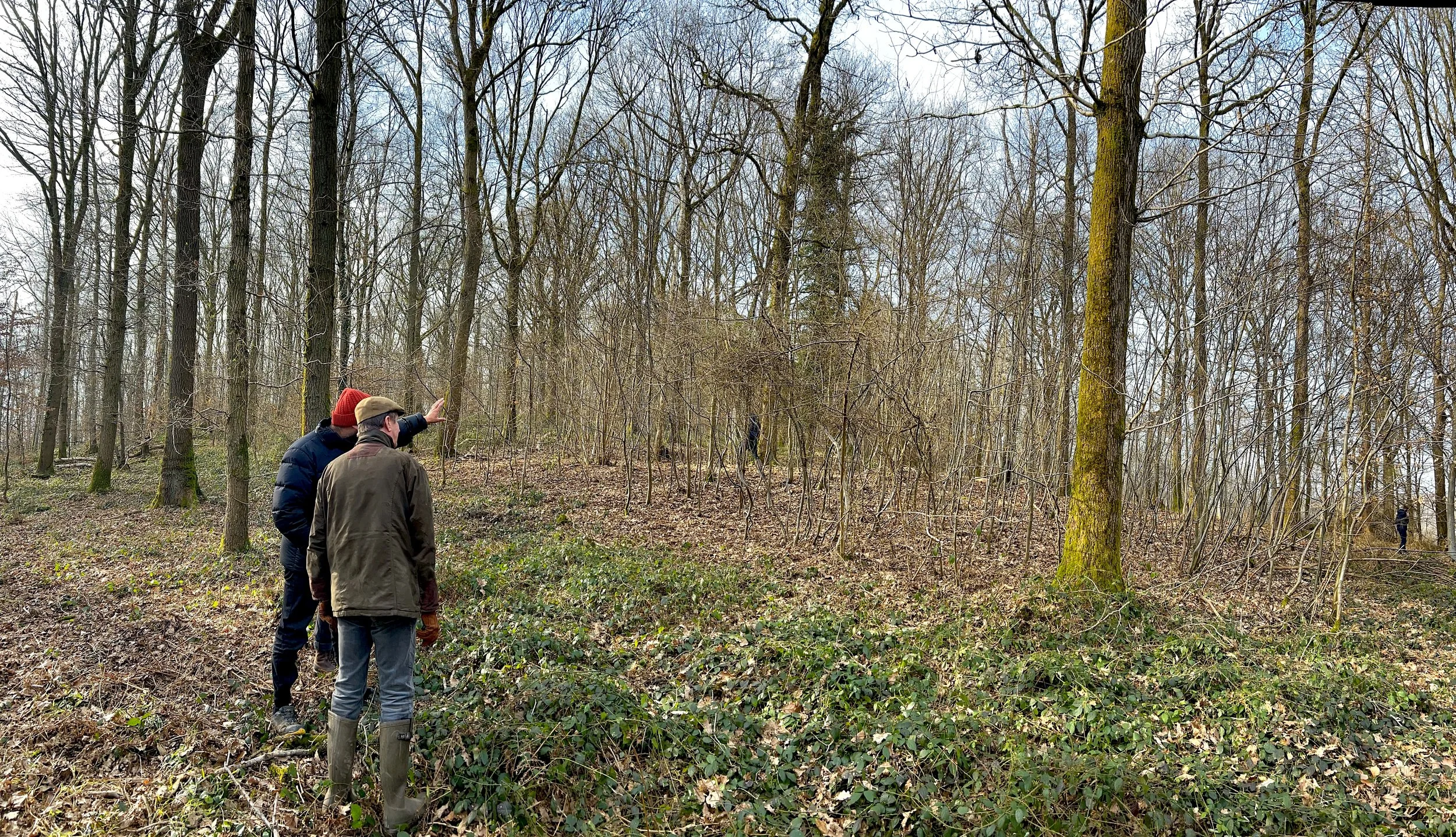 buildersLocation recce in Wallonia, Belgium — FAB FIXERS scouting the Smurf village site with set builders and the landowner