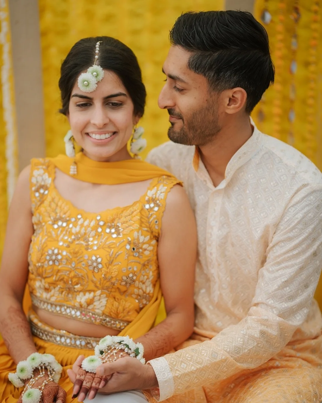 The laughter, the colours, the playful moments, and a little bit of chaos&mdash;just the way a Haldi should be! 
Dimpel &amp; Arvind&rsquo;s Haldi &amp; Sangeet celebrations were filled with endless smiles, happy tears, and unforgettable memories.
A 