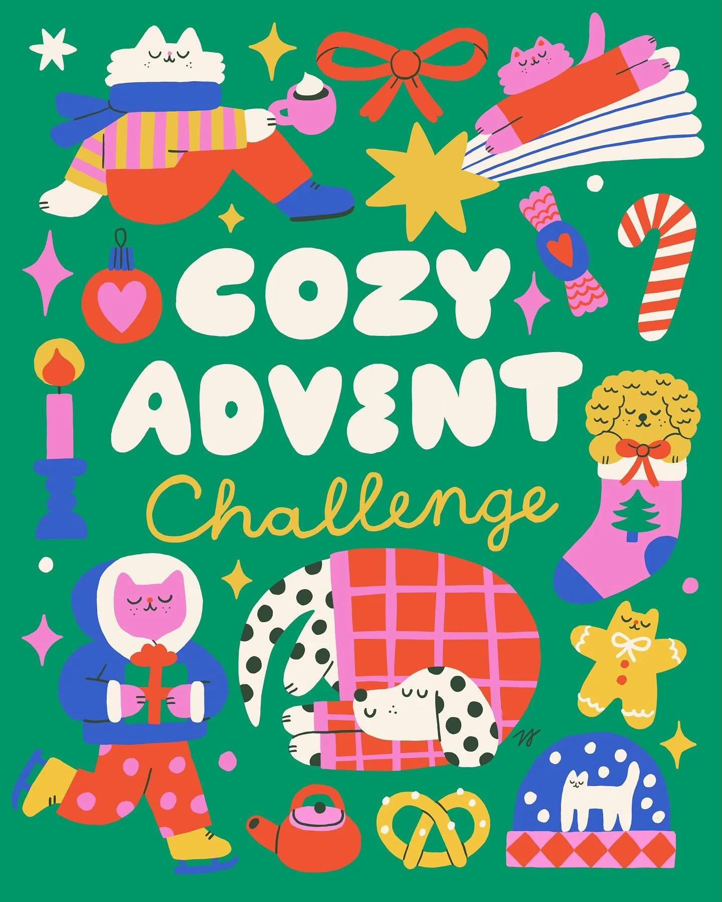 🌲💫Dear everyone! I&rsquo;m super excited to share that I&rsquo;ve teamed up with some talented illustrators and friends to host a fun creative challenge during the Advent season to get into the Christmas mood! 🥹
December is a busy month so we crea