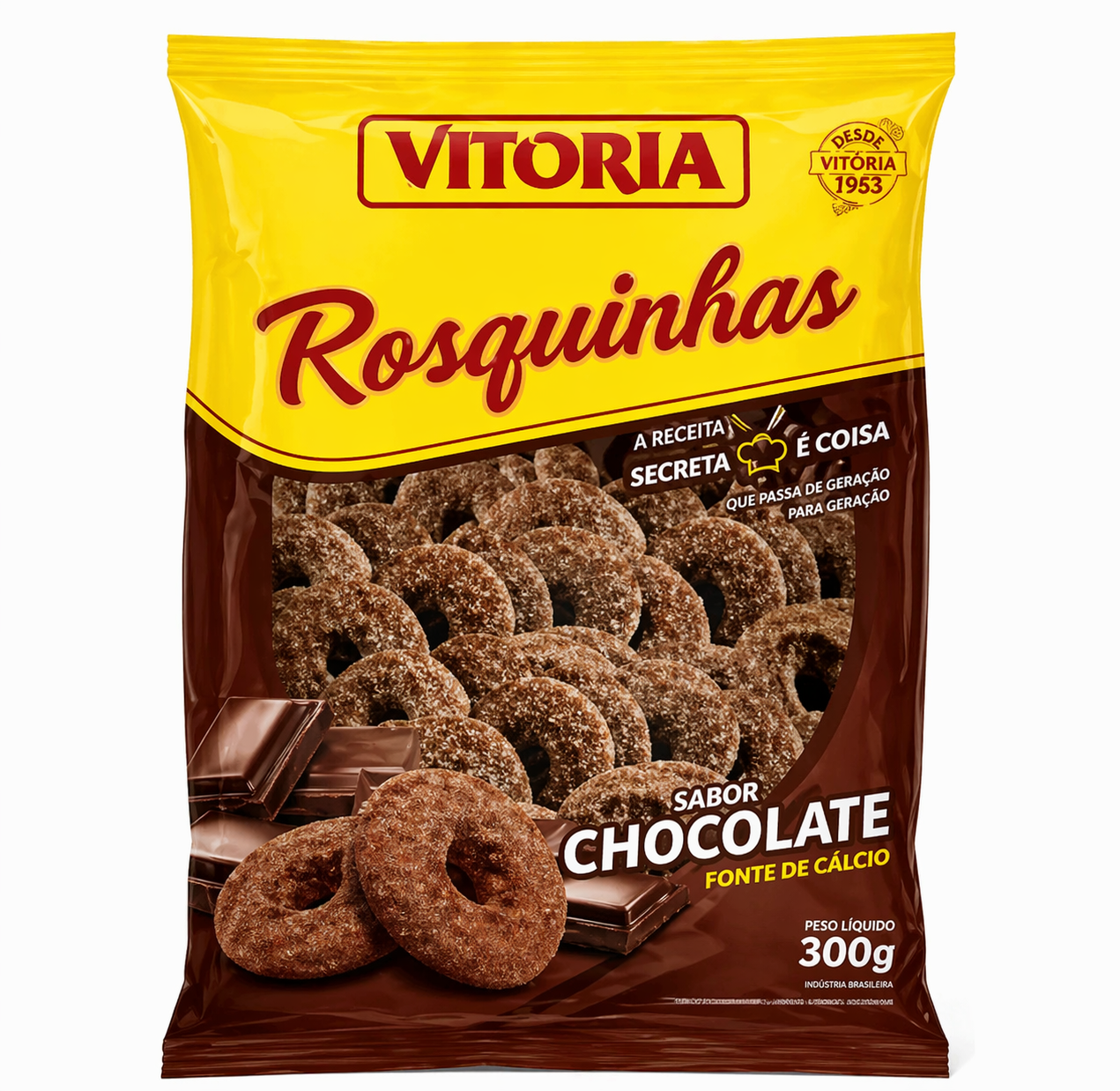 BISCOITO VITORIA ROSQUINHA CHOCOLATE 300G