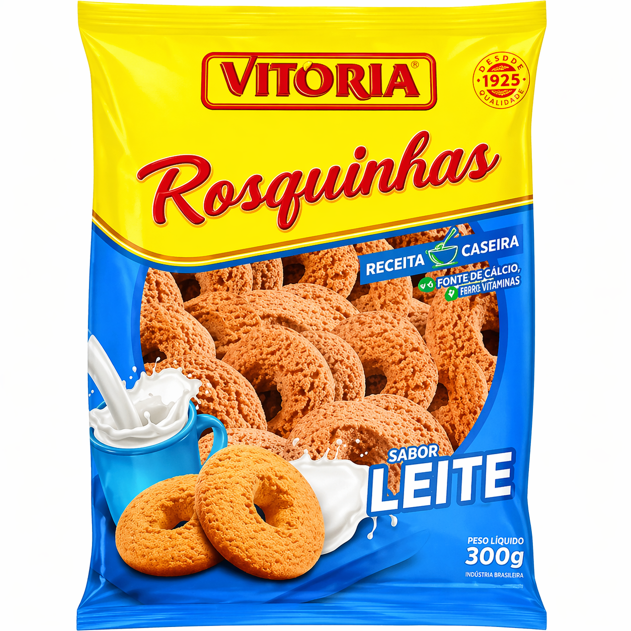 BISCOITO VITORIA ROSQUINHA LEITE 300G