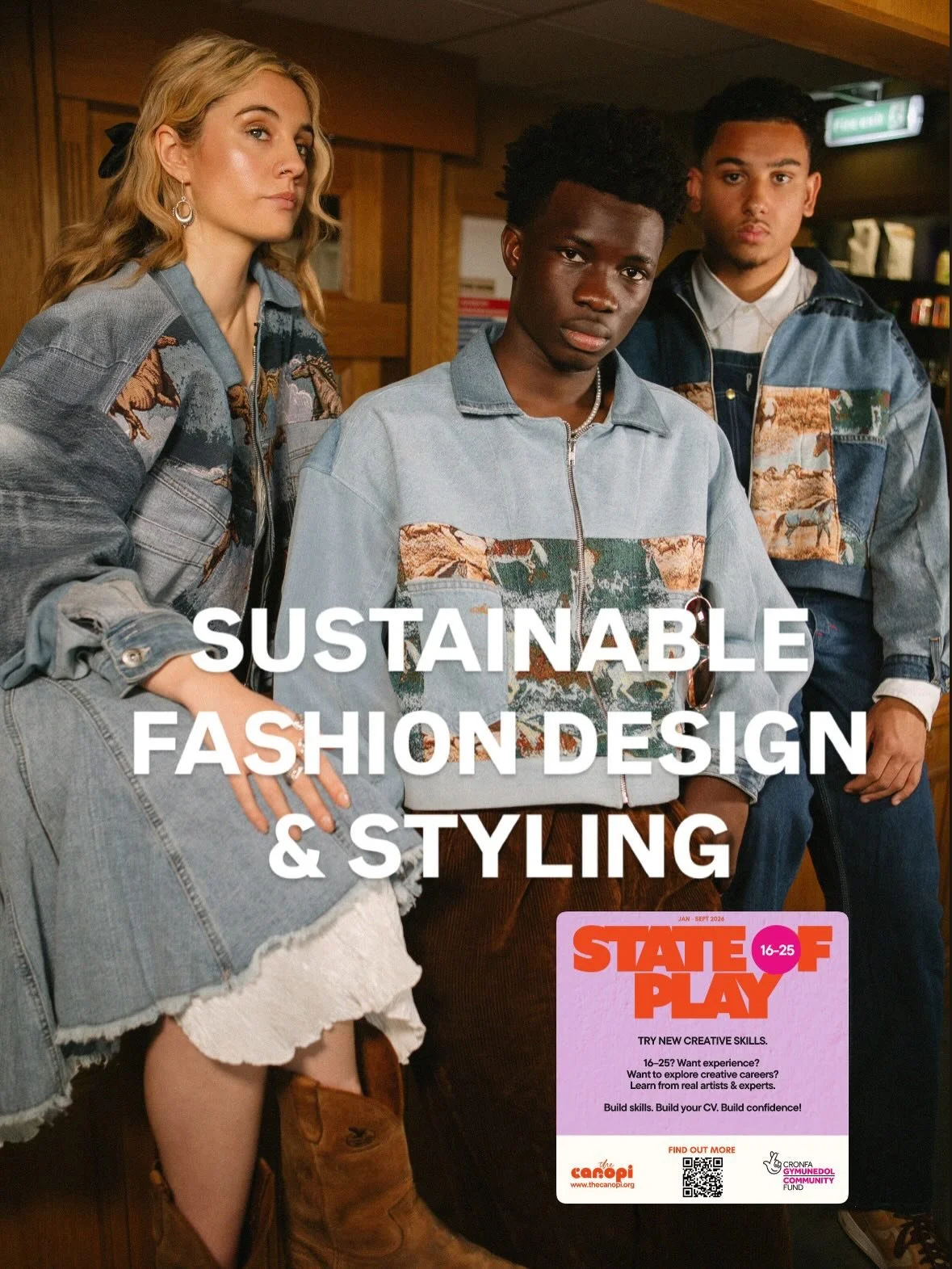 16-25 and want more skills or creative experience? Not sure what you want to do yet? 

Come try out Sustainable Fashion Design &amp; Styling with @daticlothing 🪡 👗📸
We have very limited spaces available and the deadline is 5PM, FRIDAY 9TH JANUARY 