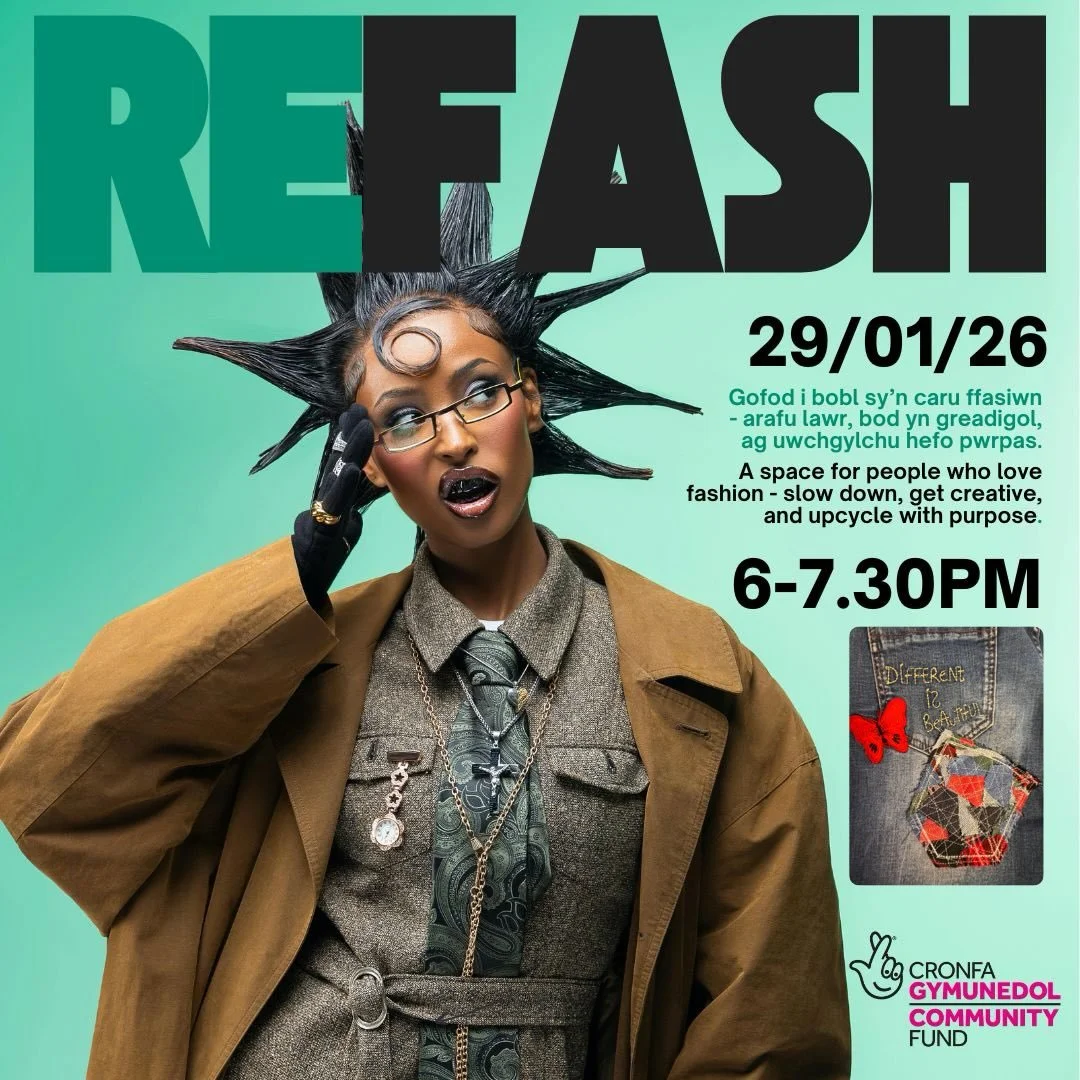 REFASH is back‼️
Join us on Thursday 29th January 2025
6 - 7.30 pm 🪡🧵👌

Always wanted to learn to sew? 
This beginner SEWING BOOT CAMP is for you. 
Come and create an upcycled patch or pocket which can be added to a hoodie, tote or jacket! 

Only 
