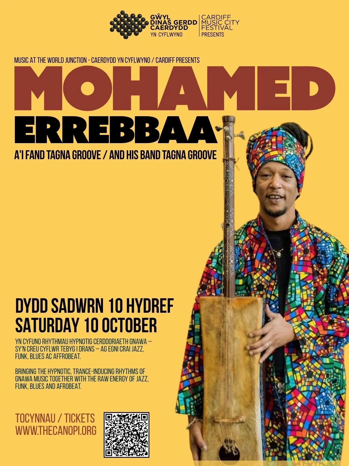 CARDIFF MUSIC CITY FESTIVAL Presents, Mohamed Errebbaa and Tagna Groove