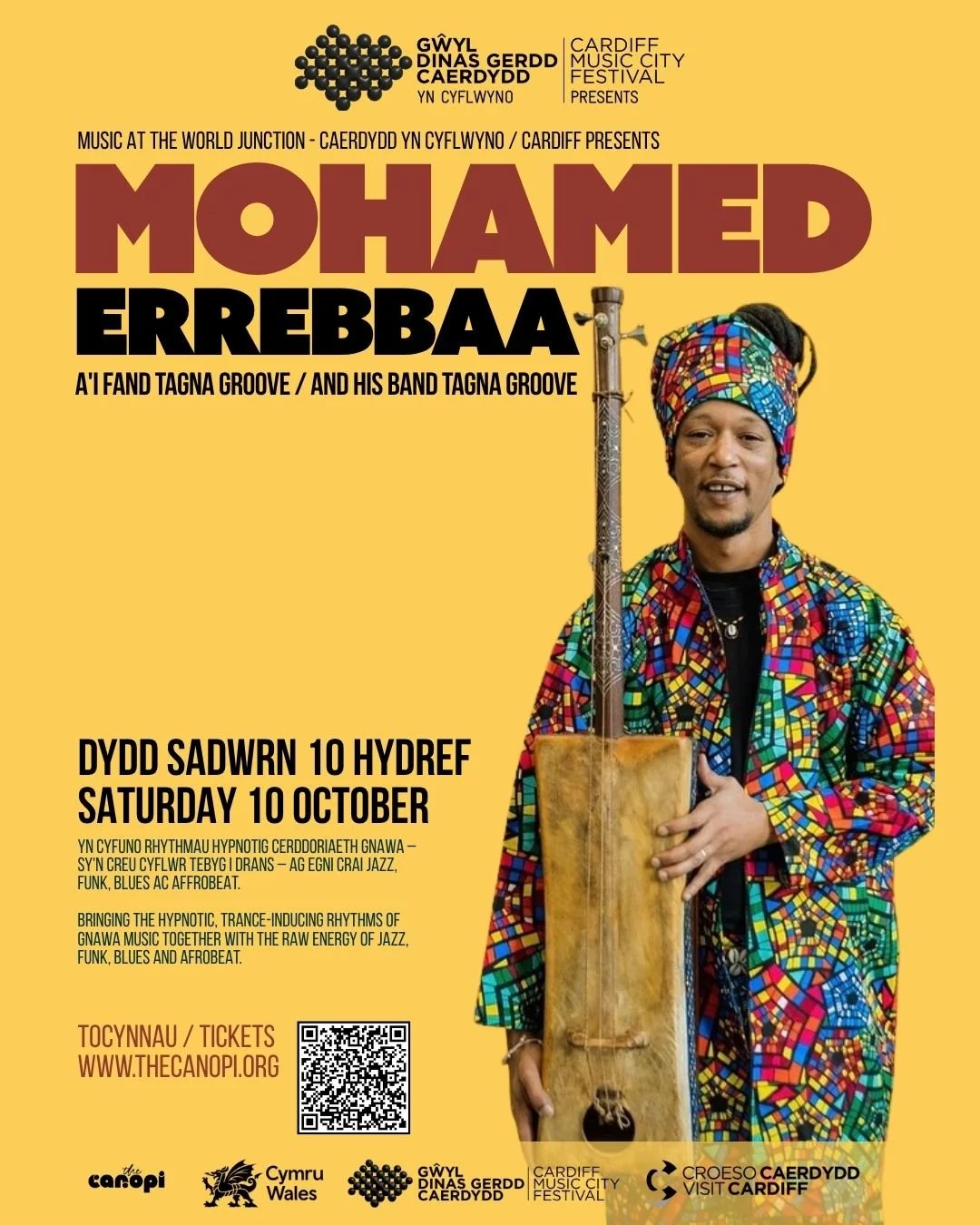 CARDIFF MUSIC CITY FESTIVAL Presents, Mohamed Errebbaa and Tagna Groove
